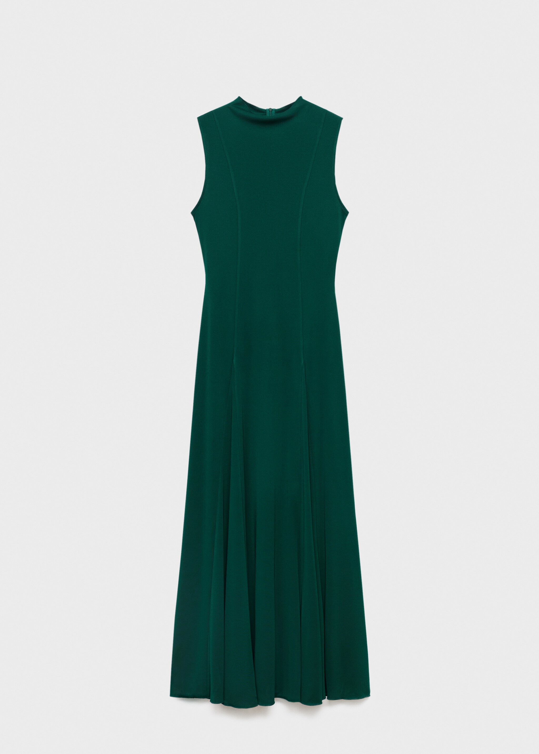 Midi godet dress - Article without model, Dark Green. Ref: 17084143-00.