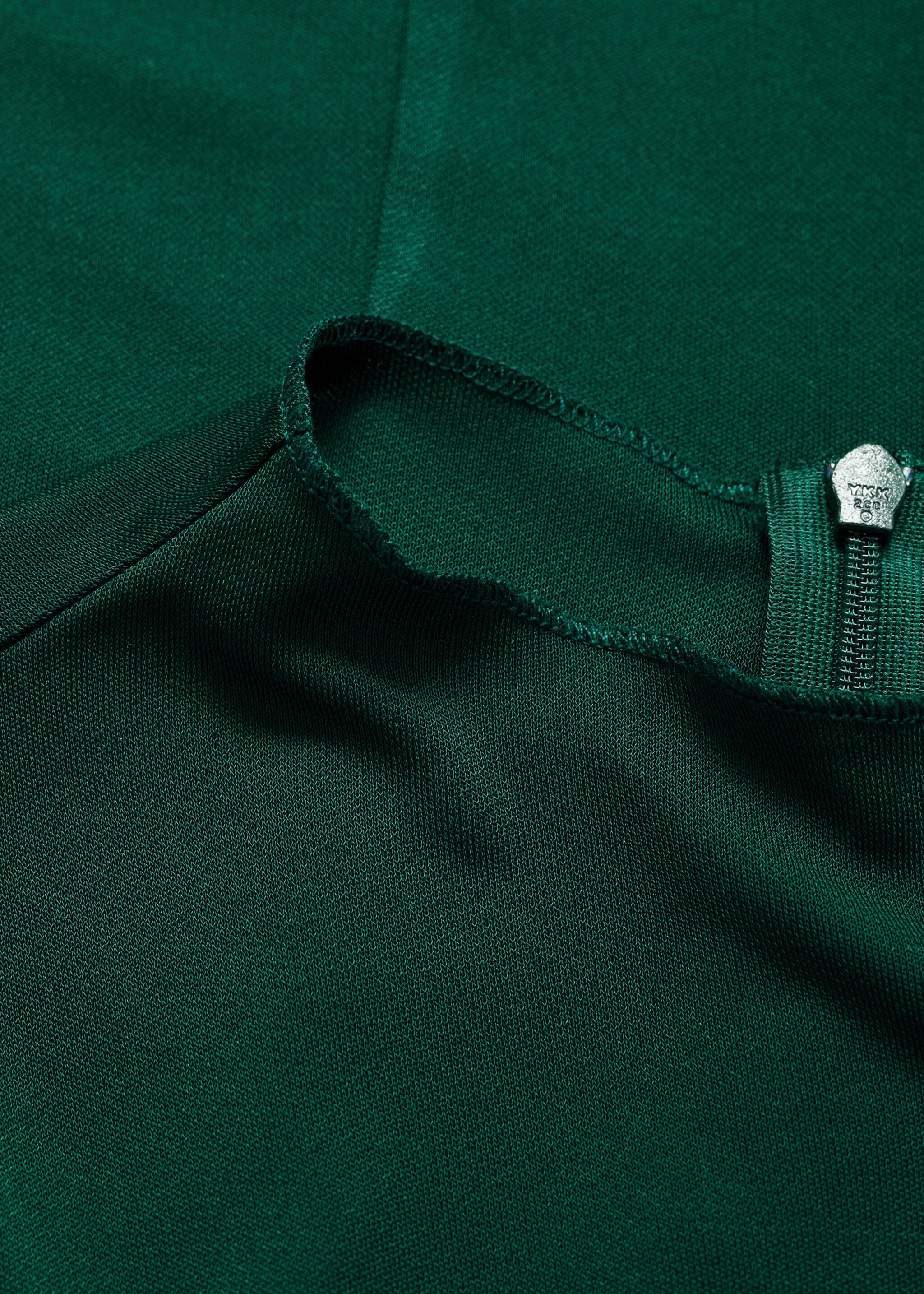 Midi godet dress - Details of the article 0, Dark Green. Ref: 17084143-00.