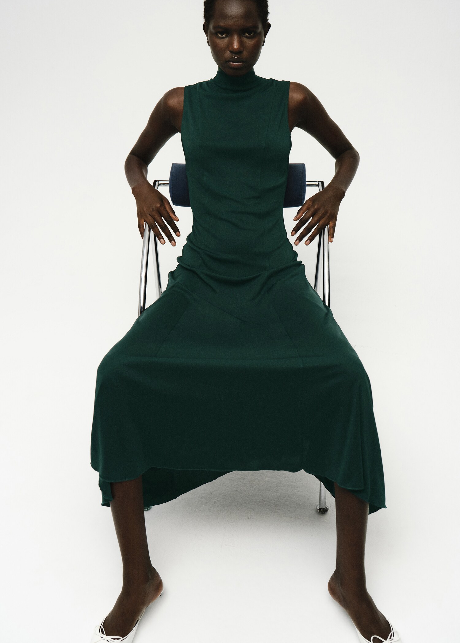 Midi godet dress - Details of the article 1