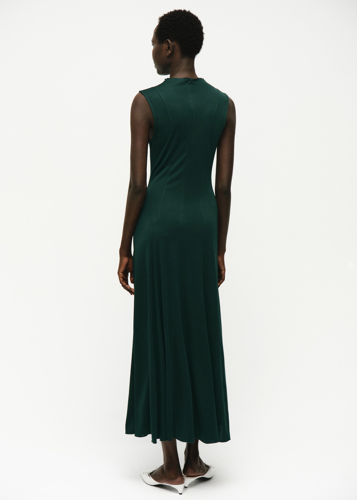 Midi godet dress - Reverse of the article