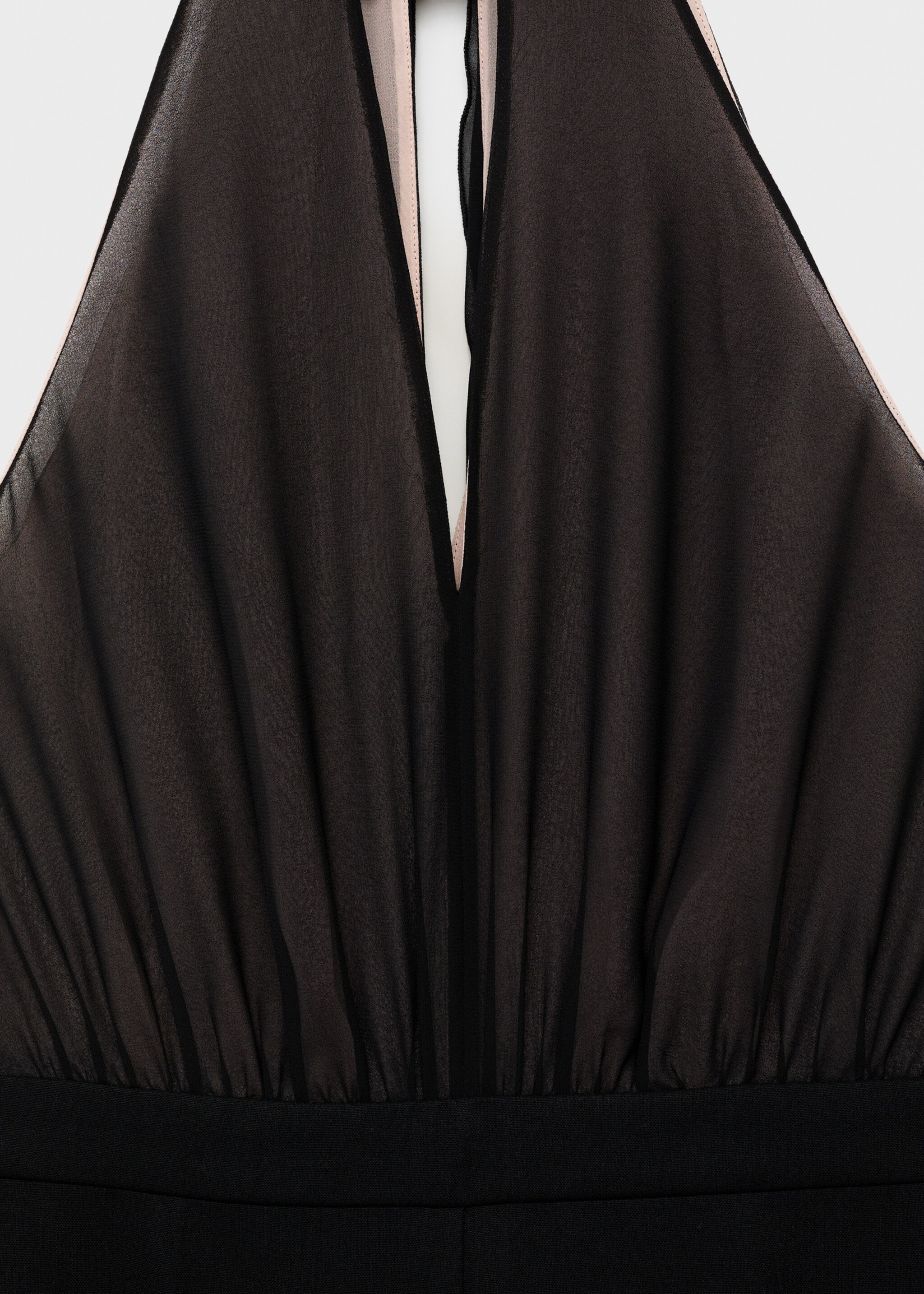 Halter neck scarf jumpsuit - Dettaglio dell'articolo 0, Nero. Ref: 17084144-00.