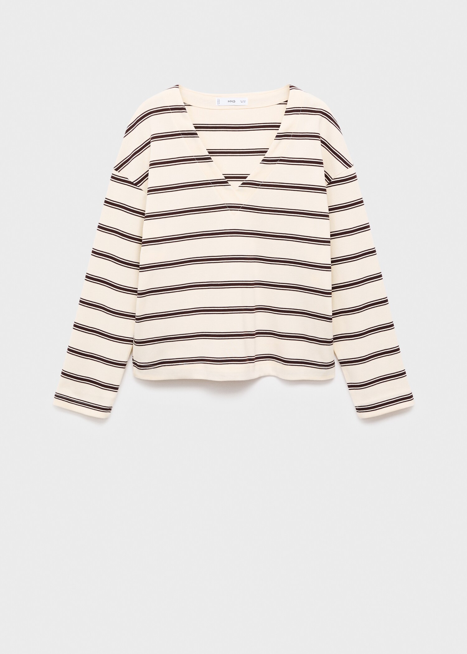 Striped cotton-blend sweatshirt - Article without model