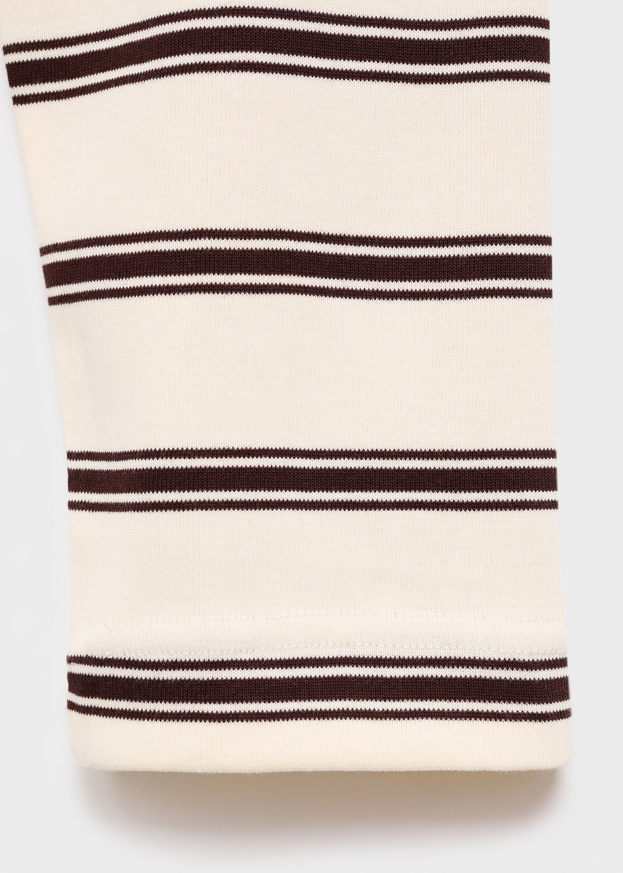 Striped cotton-blend sweatshirt - Details of the article 0, Ecru. Ref: 17084145-00.