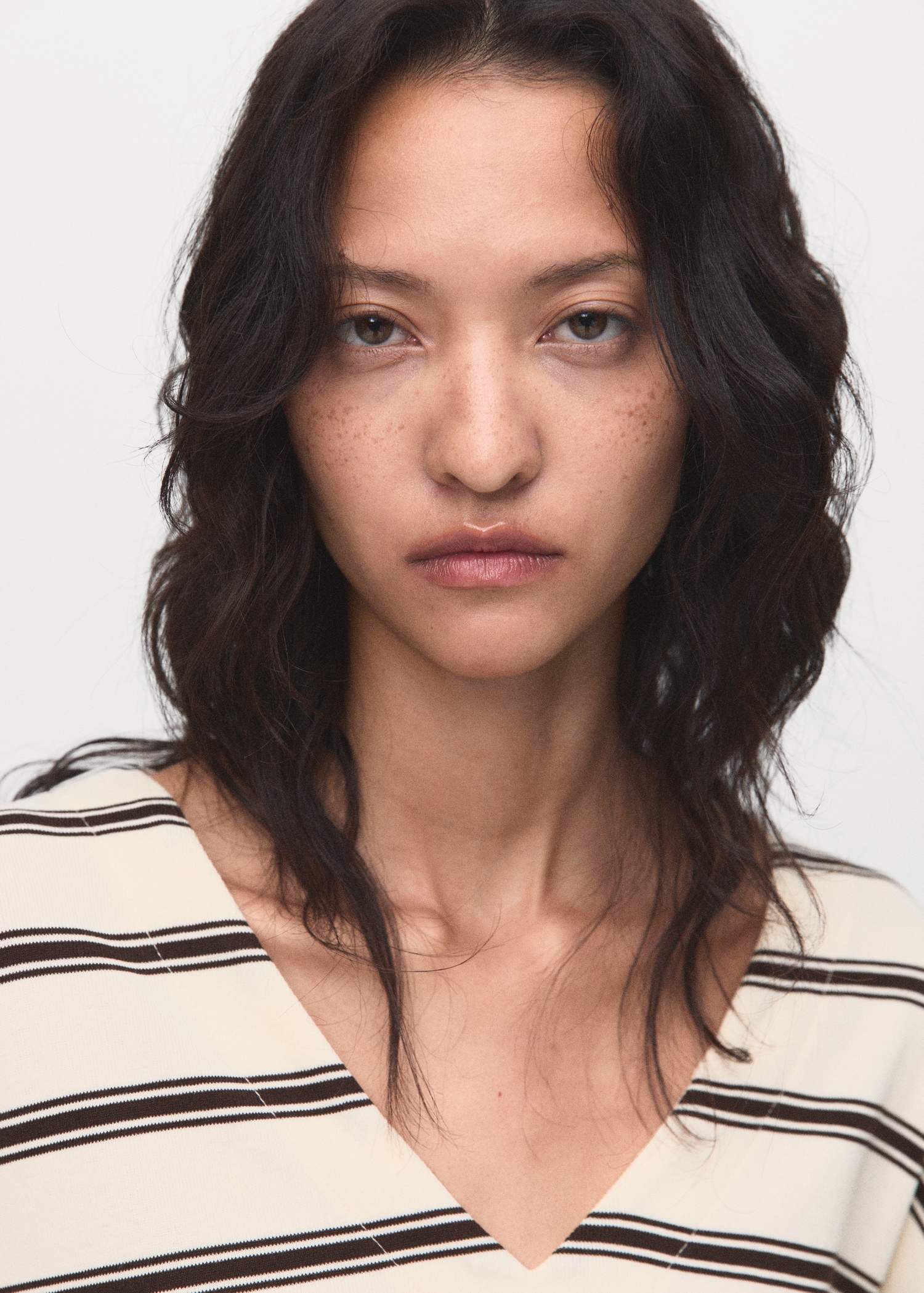 Striped cotton-blend sweatshirt - Details of the article 1