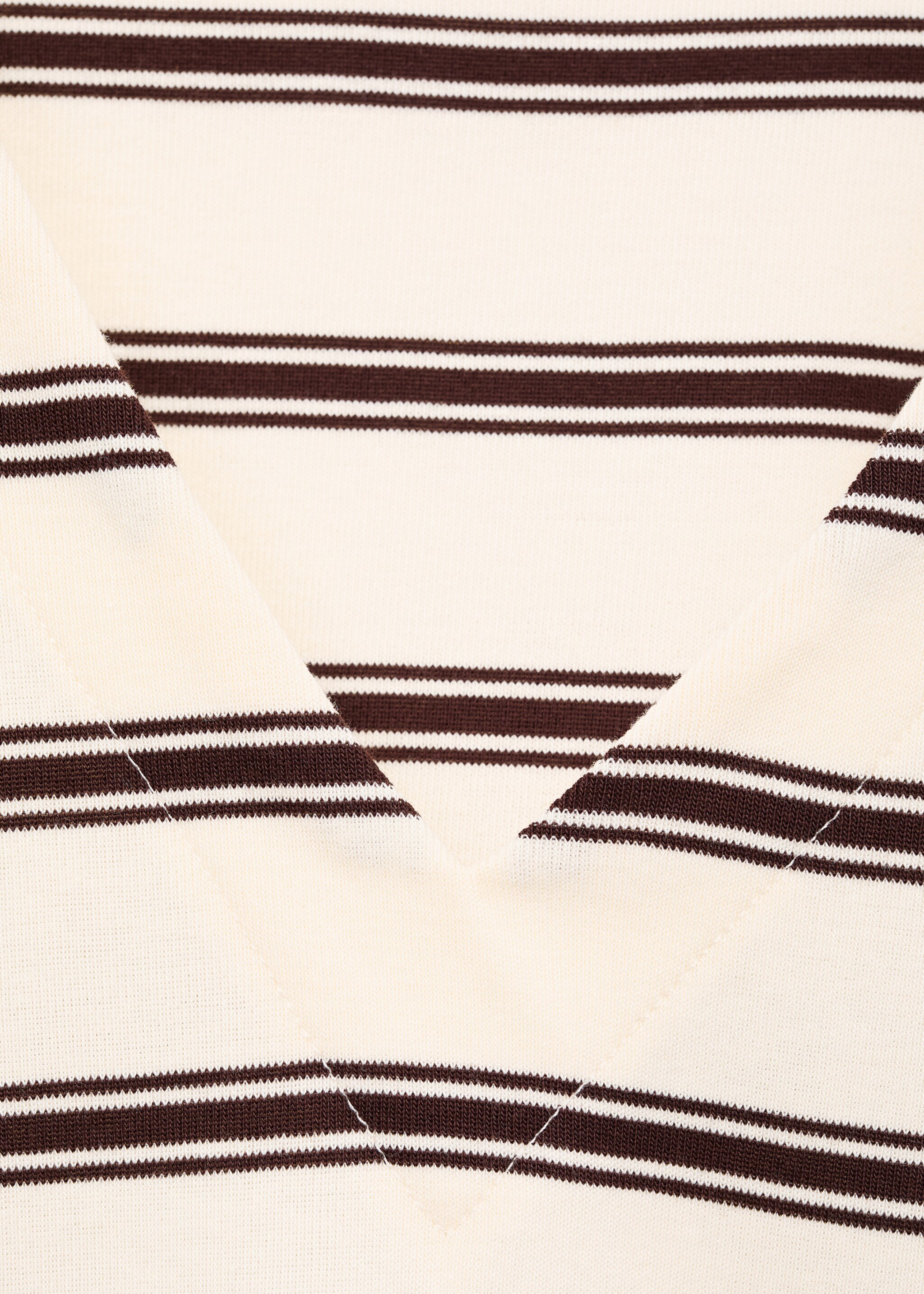 Striped cotton-blend sweatshirt - Details of the article 8, Ecru. Ref: 17084145-00.