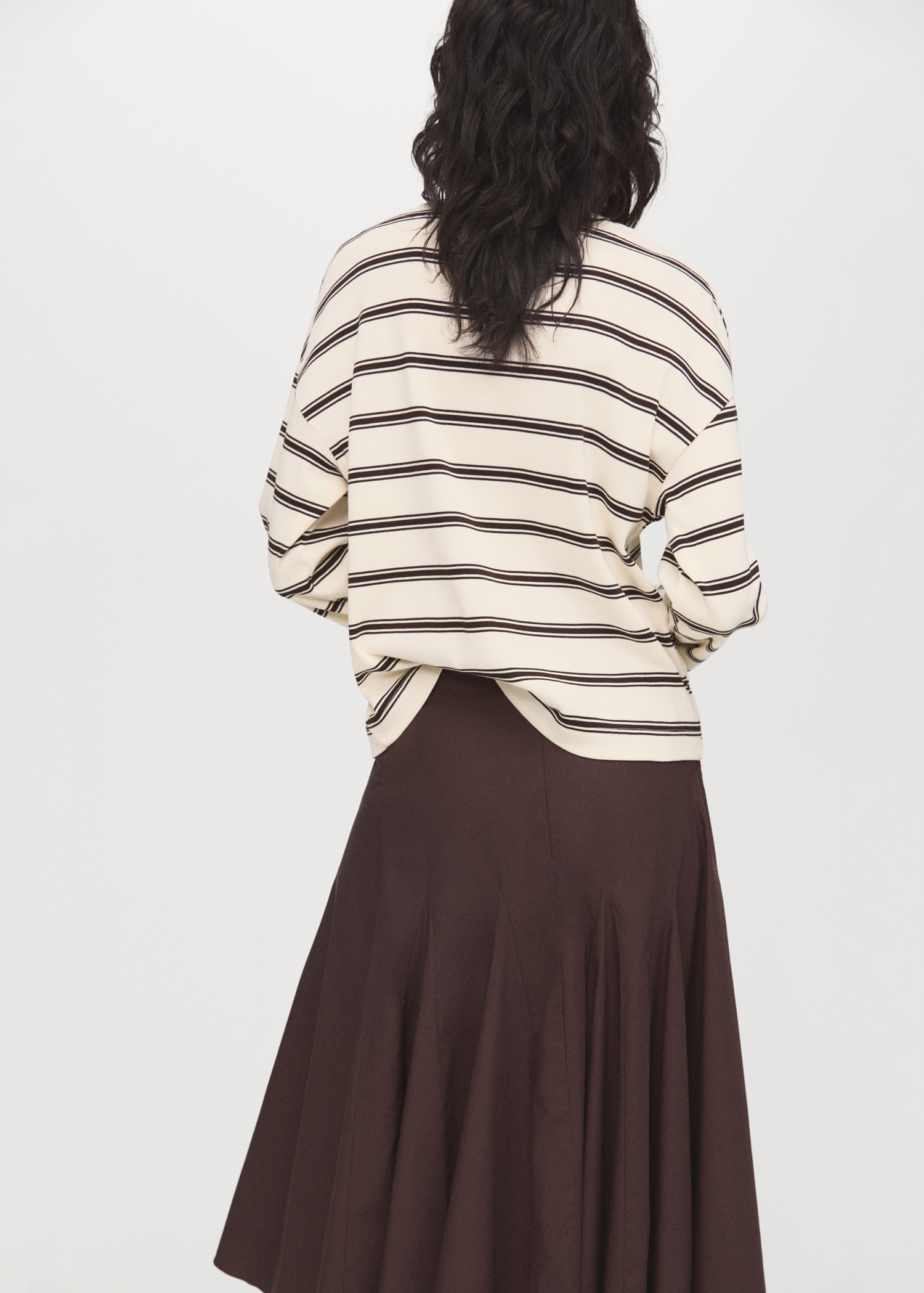 Striped cotton-blend sweatshirt - Reverse of the article