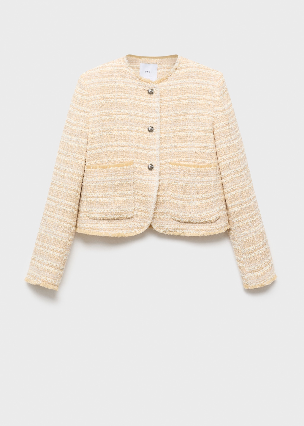 Tweed jacket with jewel buttons