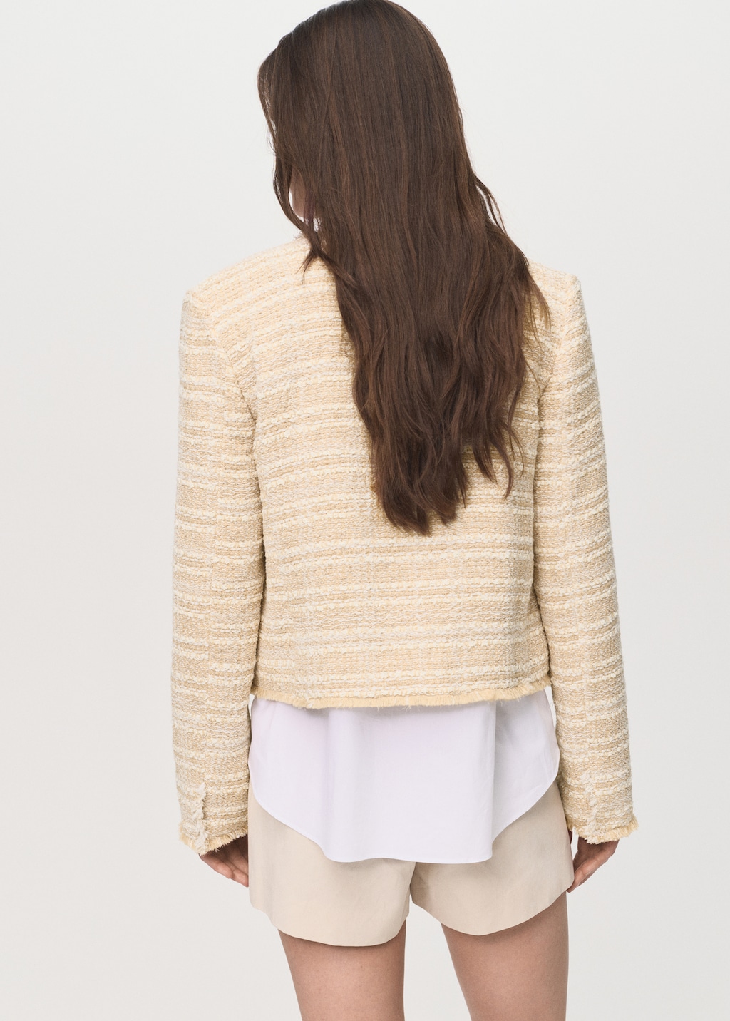 Tweed jacket with jewel buttons