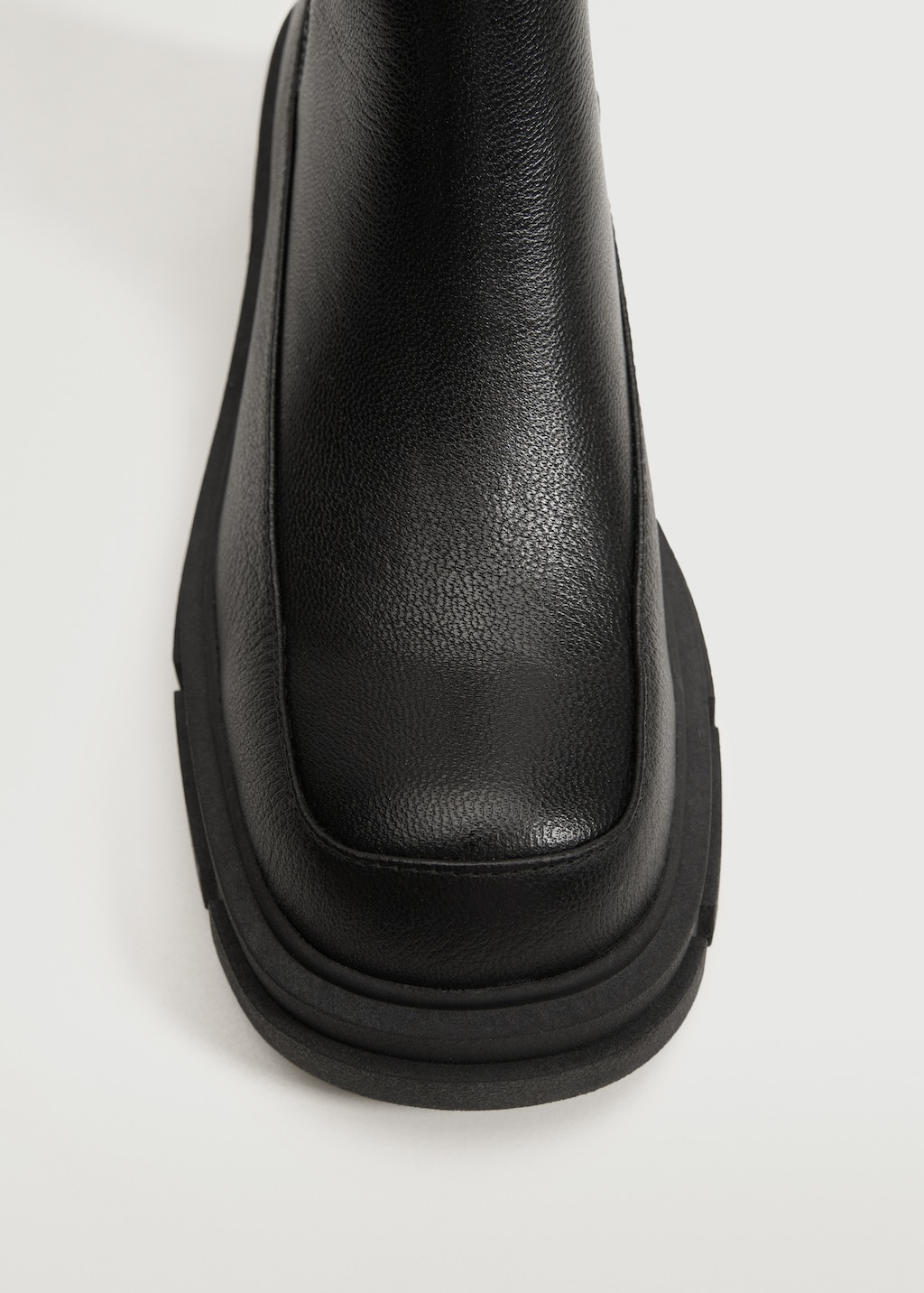 Leather track sole ankle boots deals