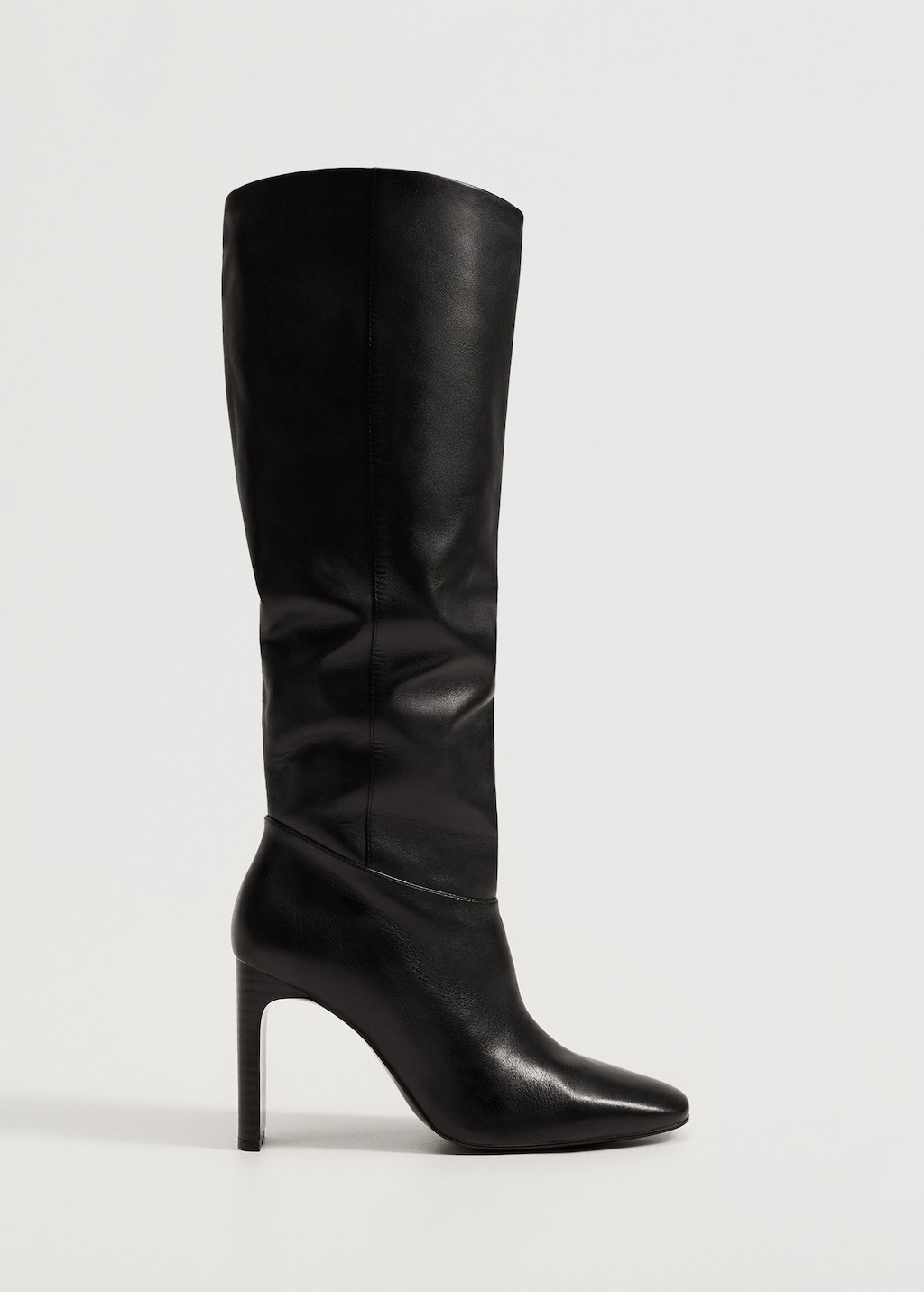 Leather boots with tall leg Women MANGO Azerbaijan