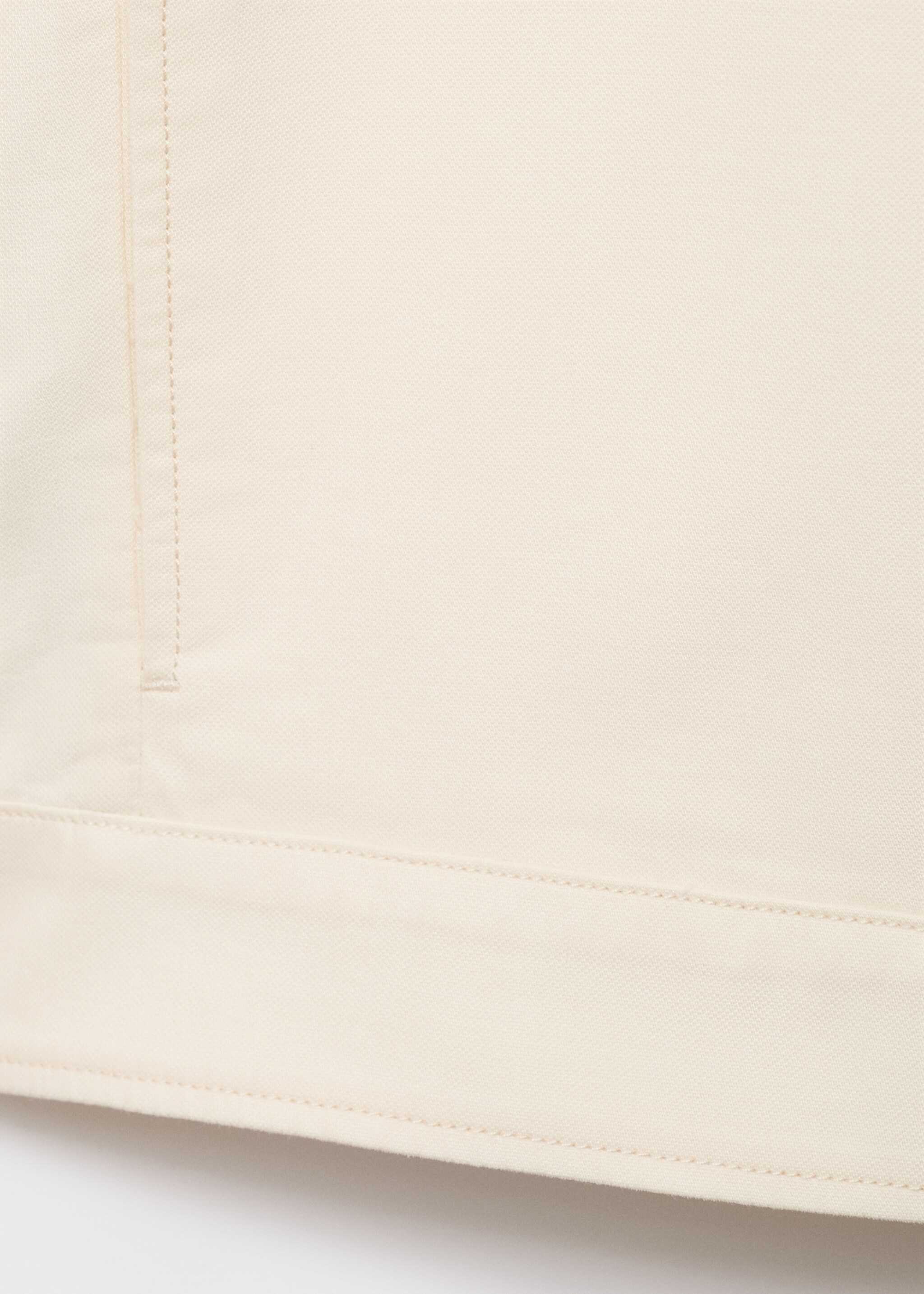 Straight cotton jacket with buttons - Details of the article 0, Ecru. Ref: 17084402-00.