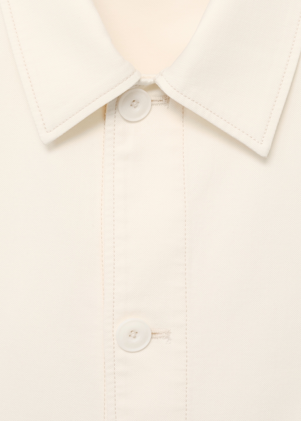 Straight cotton jacket with buttons