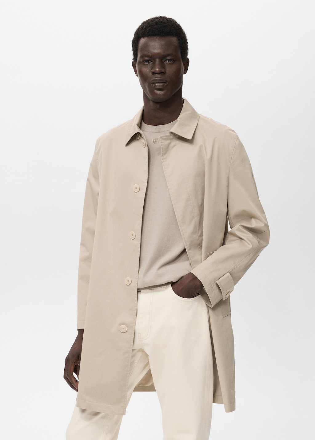 Classic water-repellent trench coat