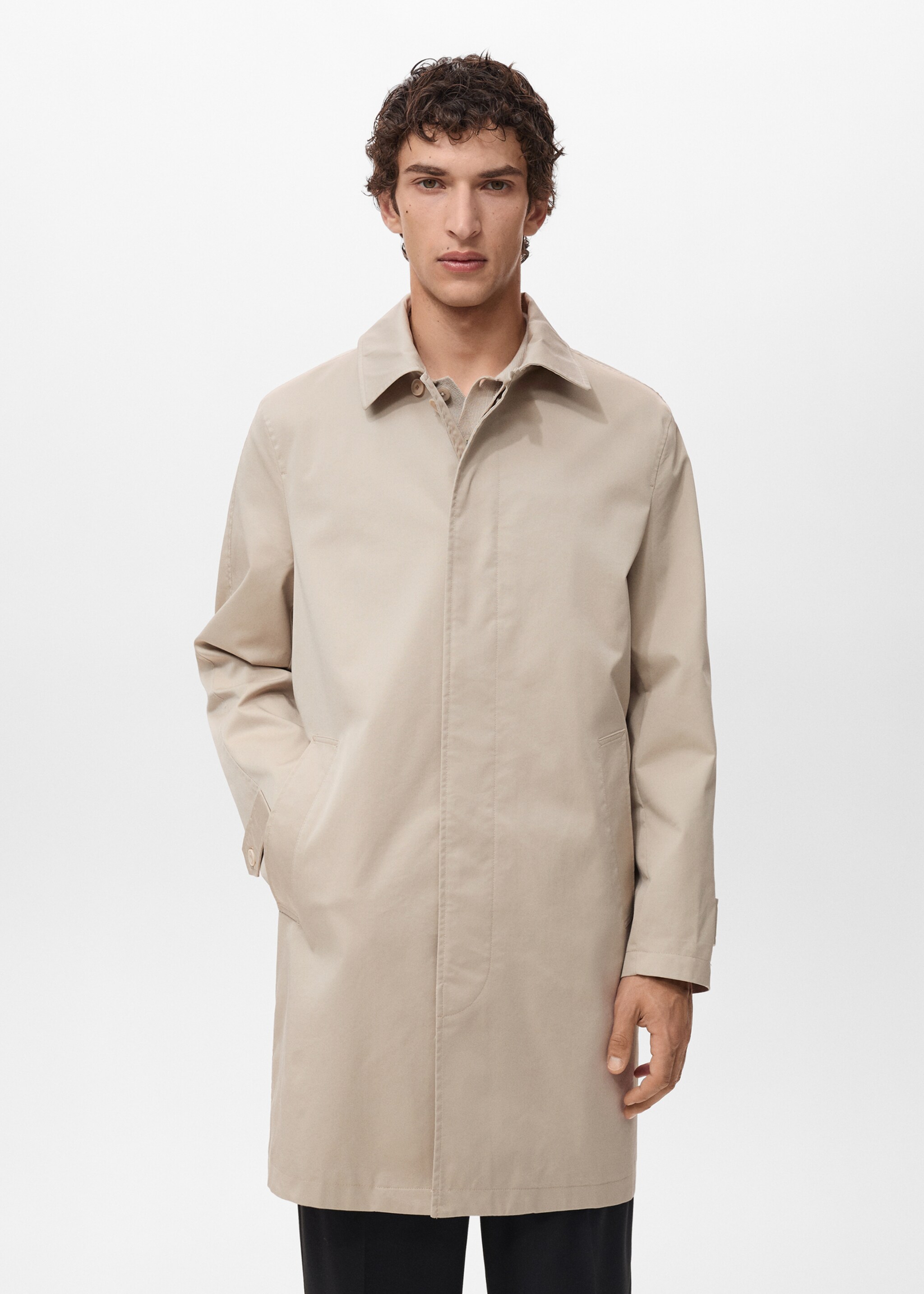 Classic water-repellent trench coat - Medium plane