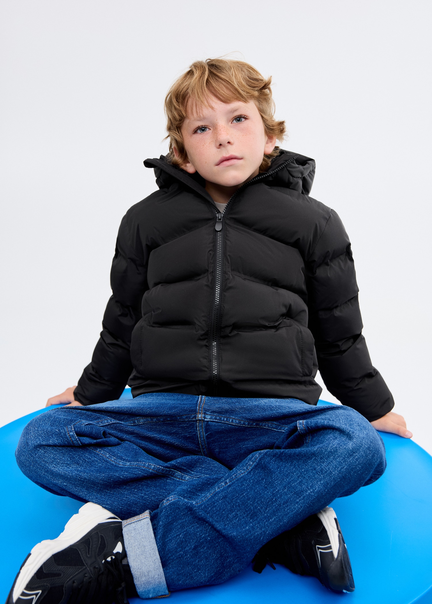 Hood quilted coat - Medium plane