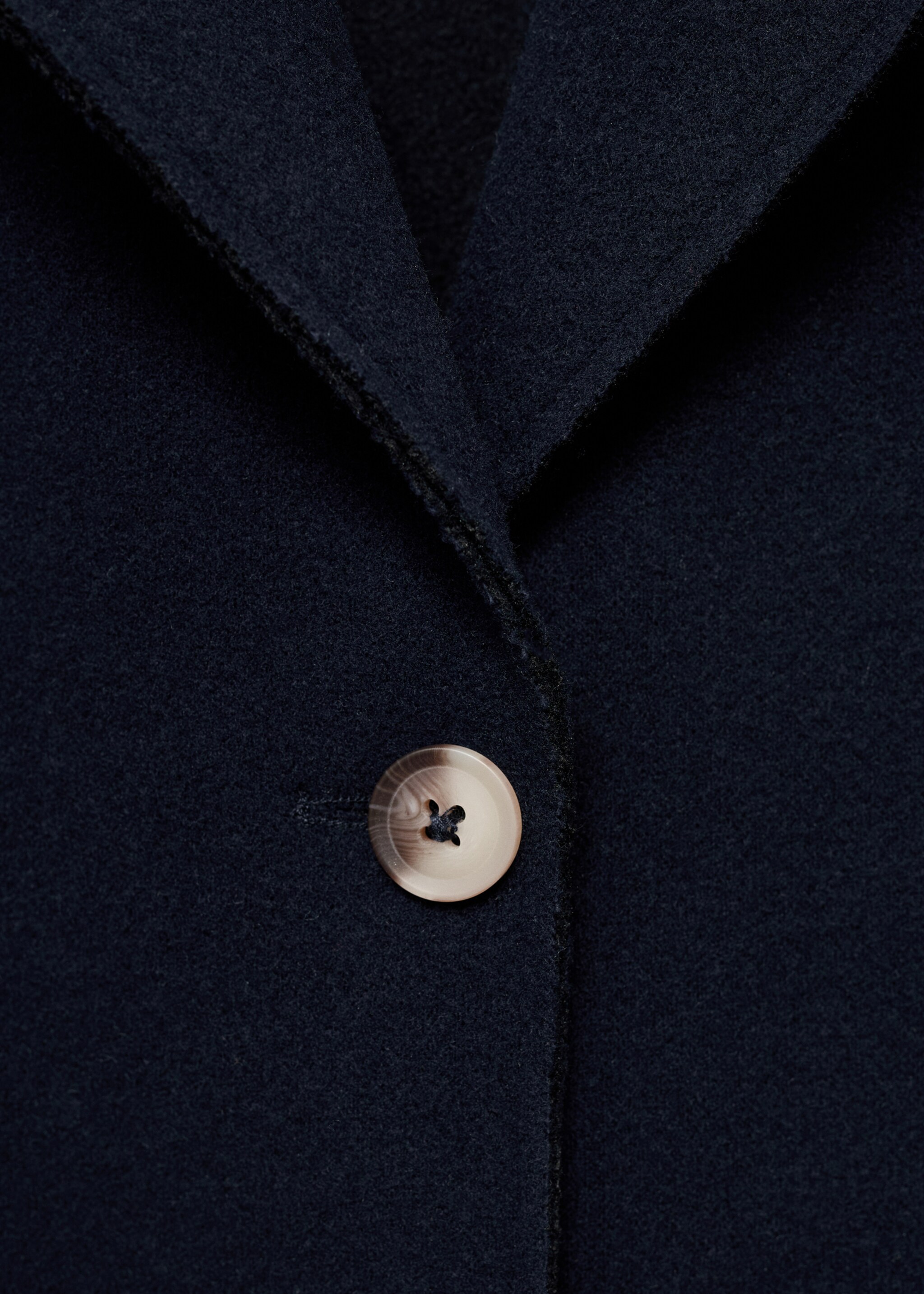 Manteau coupe midi drap de laine - Détail de l'article 0, Bleu marine. Ref: 17084412-00.