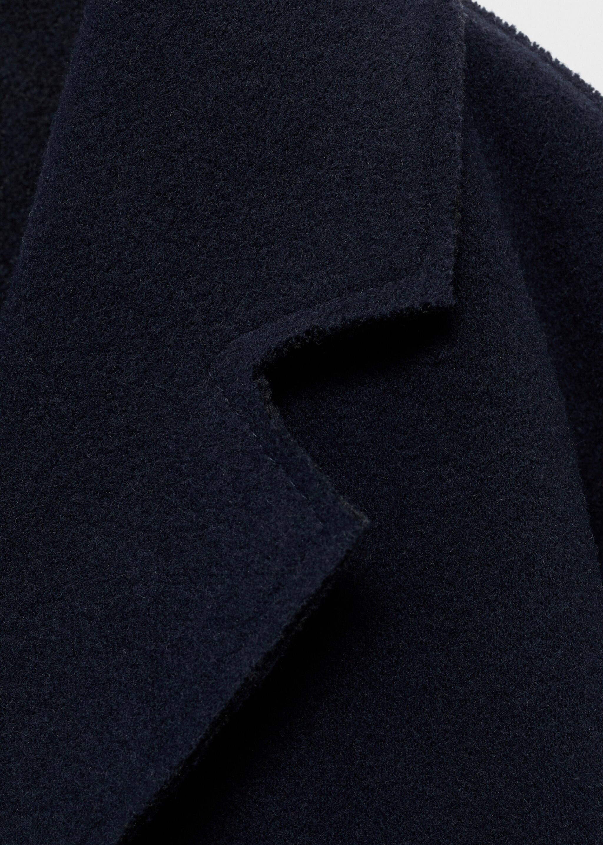 Manteau coupe midi drap de laine - Détail de l'article 8, Bleu marine. Ref: 17084412-00.