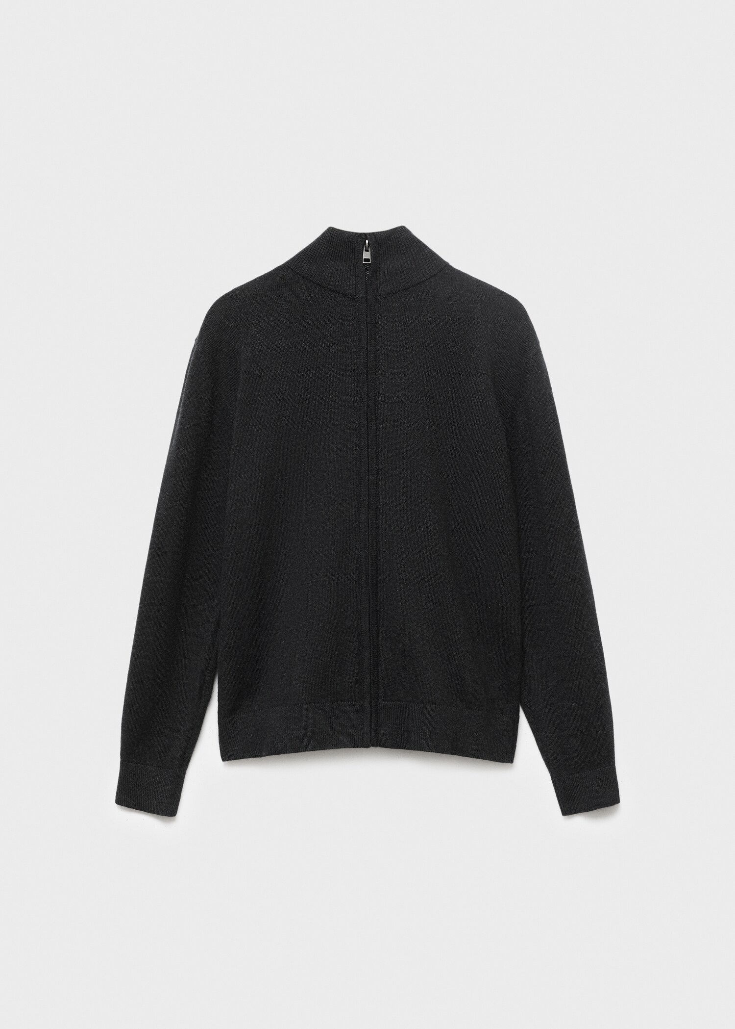 Cardigan de malha com fecho de correr - Artigo sem modelo