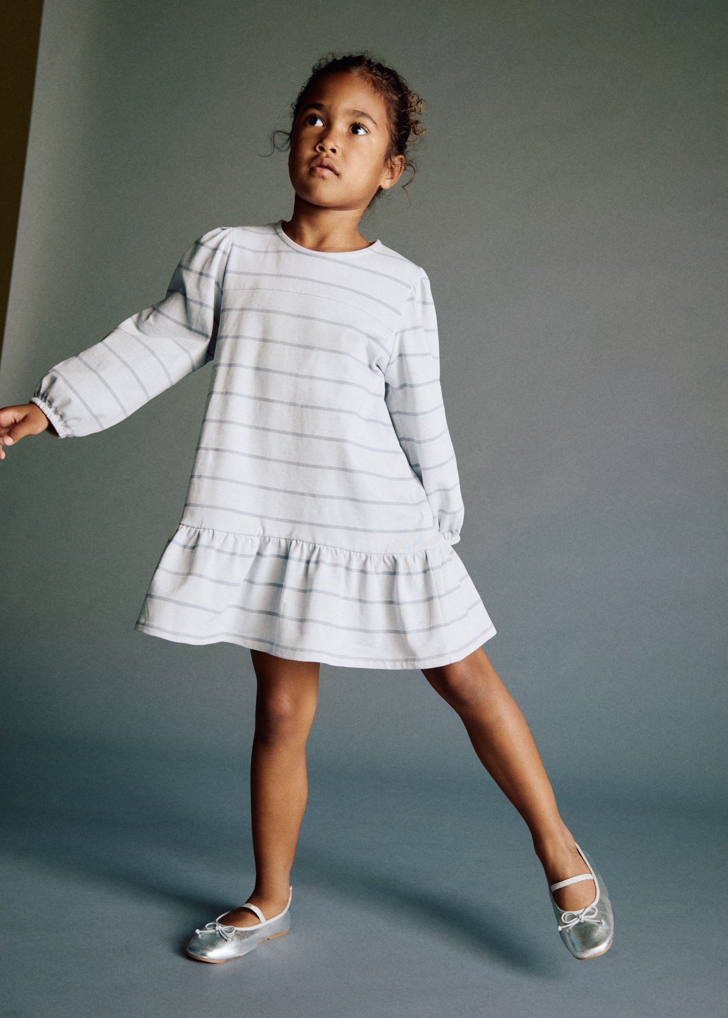 Striped cotton-blend dress - Main Image