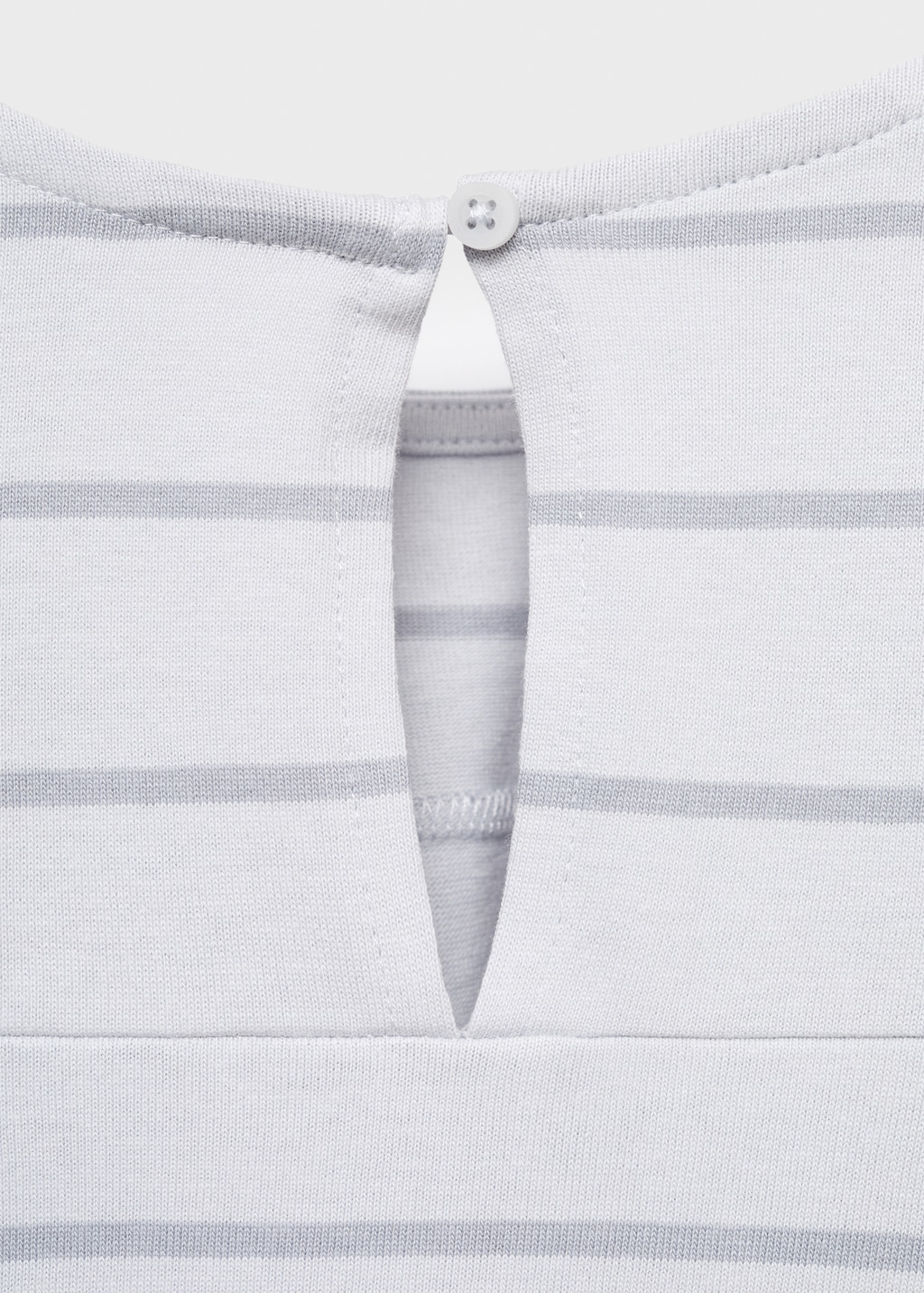 Striped cotton-blend dress