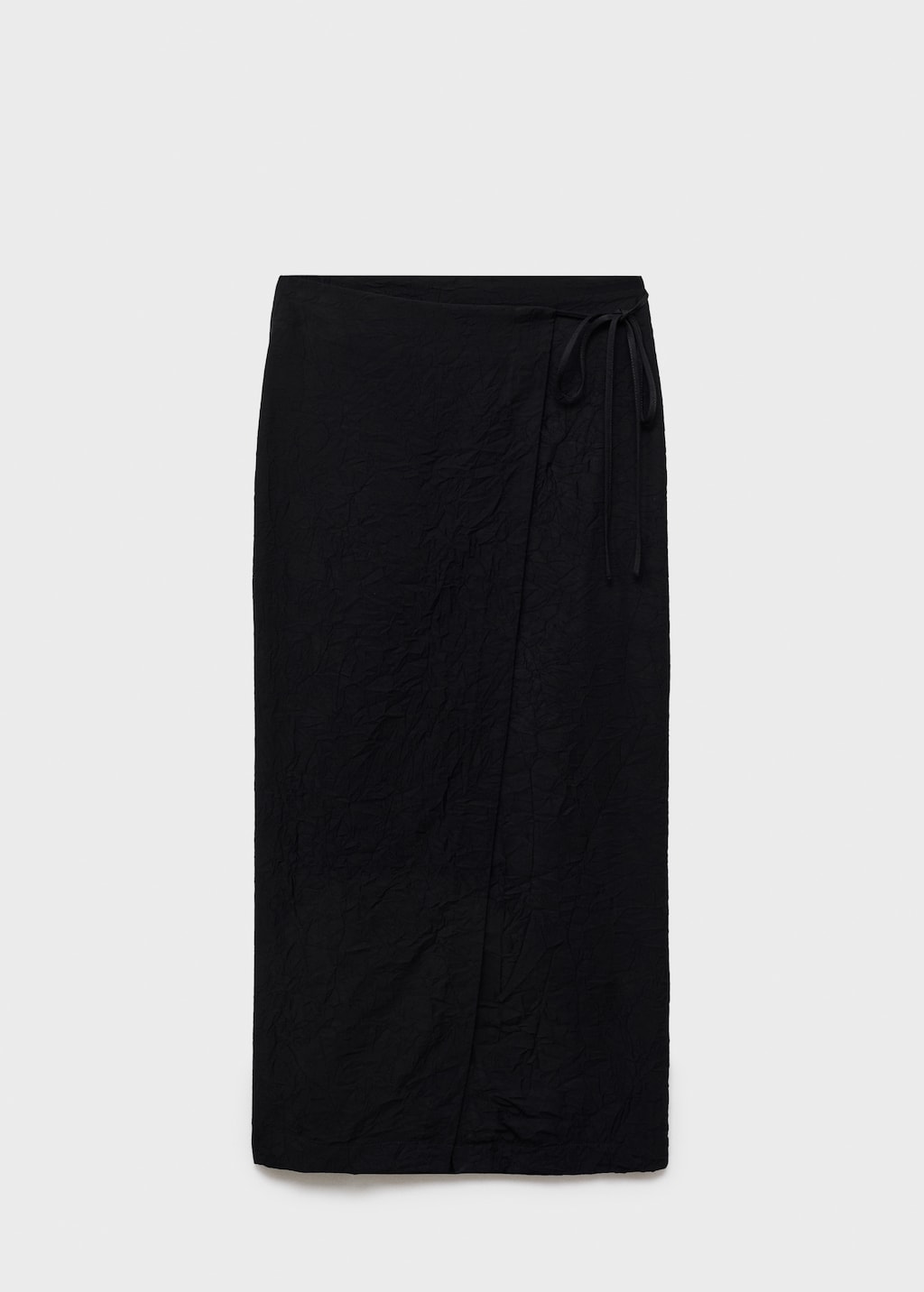 Creased-effect wrap-around skirt - Women | MANGO USA