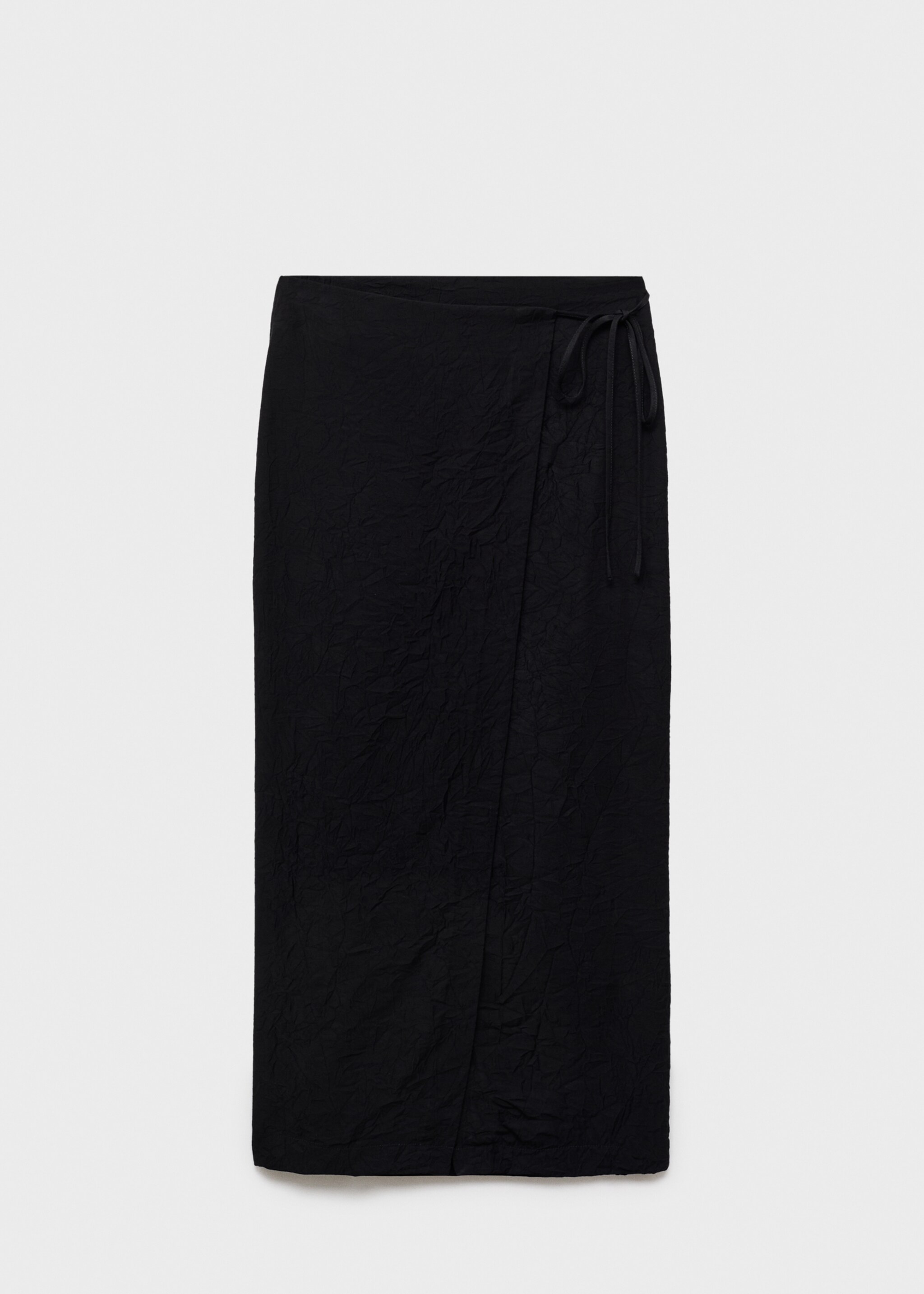 Jupe portefeuille effet froissé - Article sans modèle, Noir. Ref: 17084421-00.