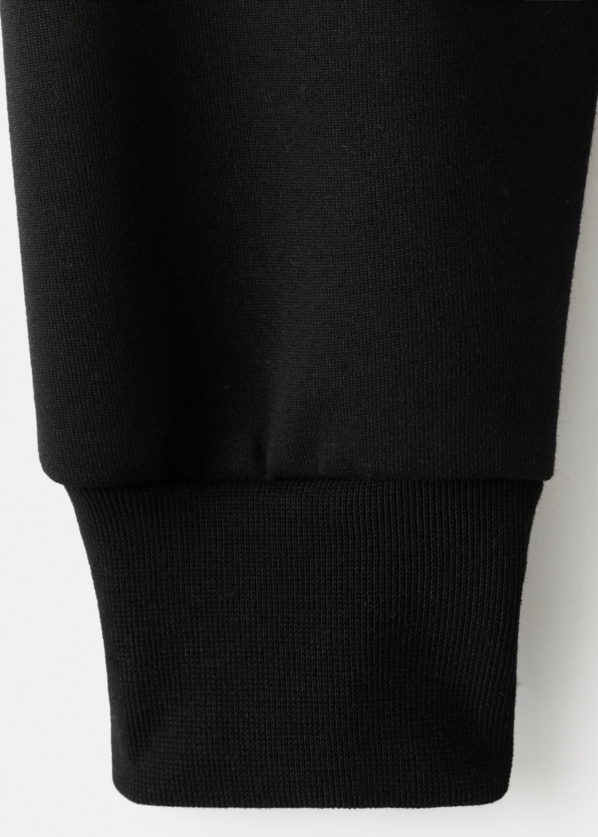 Regular-fit cotton sweatshirt - Details of the article 8, Black. Ref: 17084425-00.