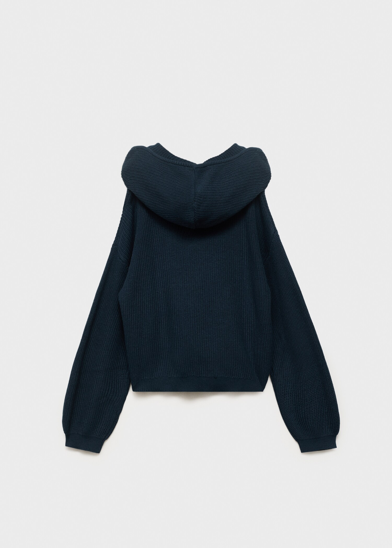 Hooded knit sweater - Reverse of the article