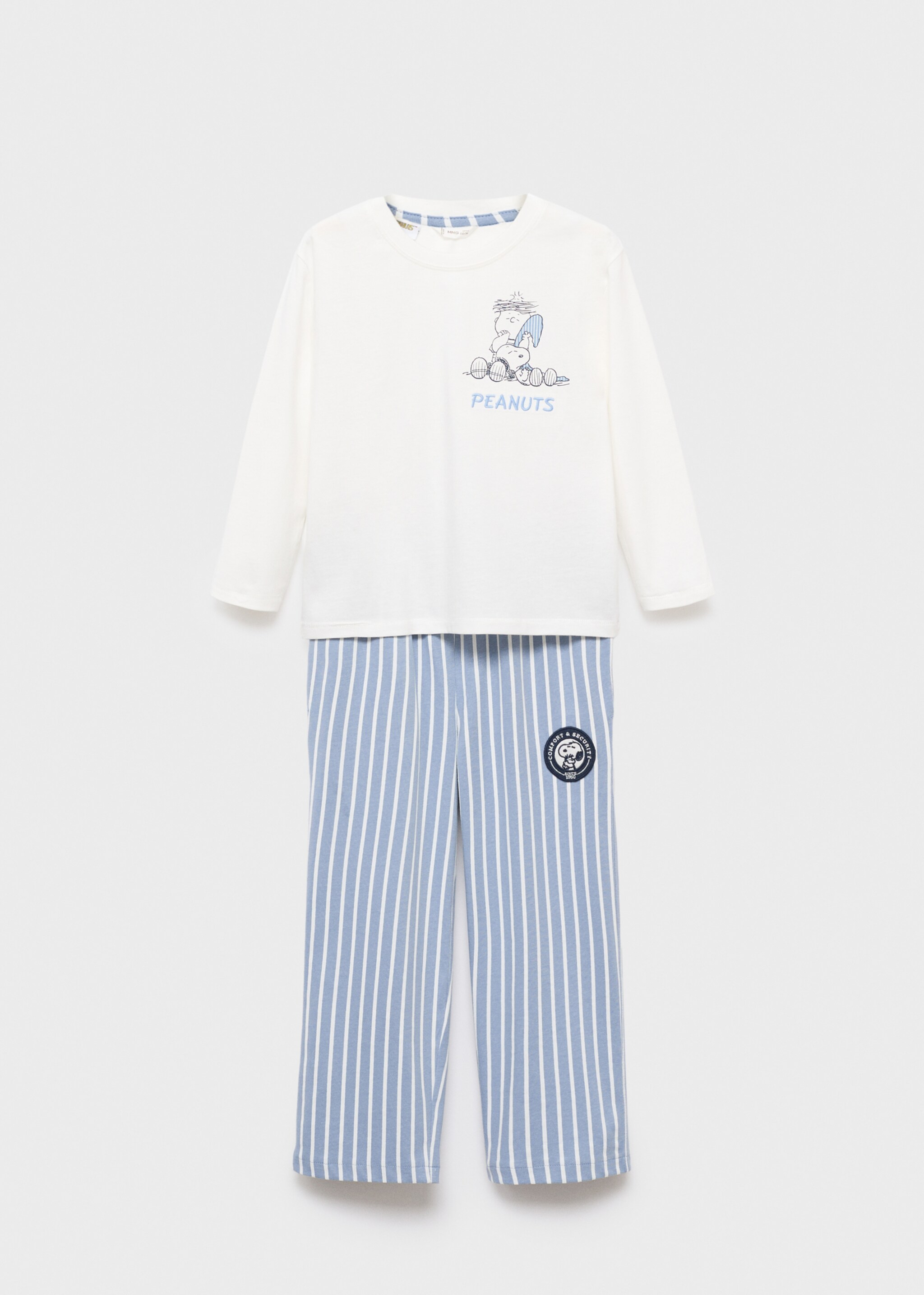 Långärmad pyjamas Snoopy - Artikel utan modell, Blå. Ref: 17084427-00.