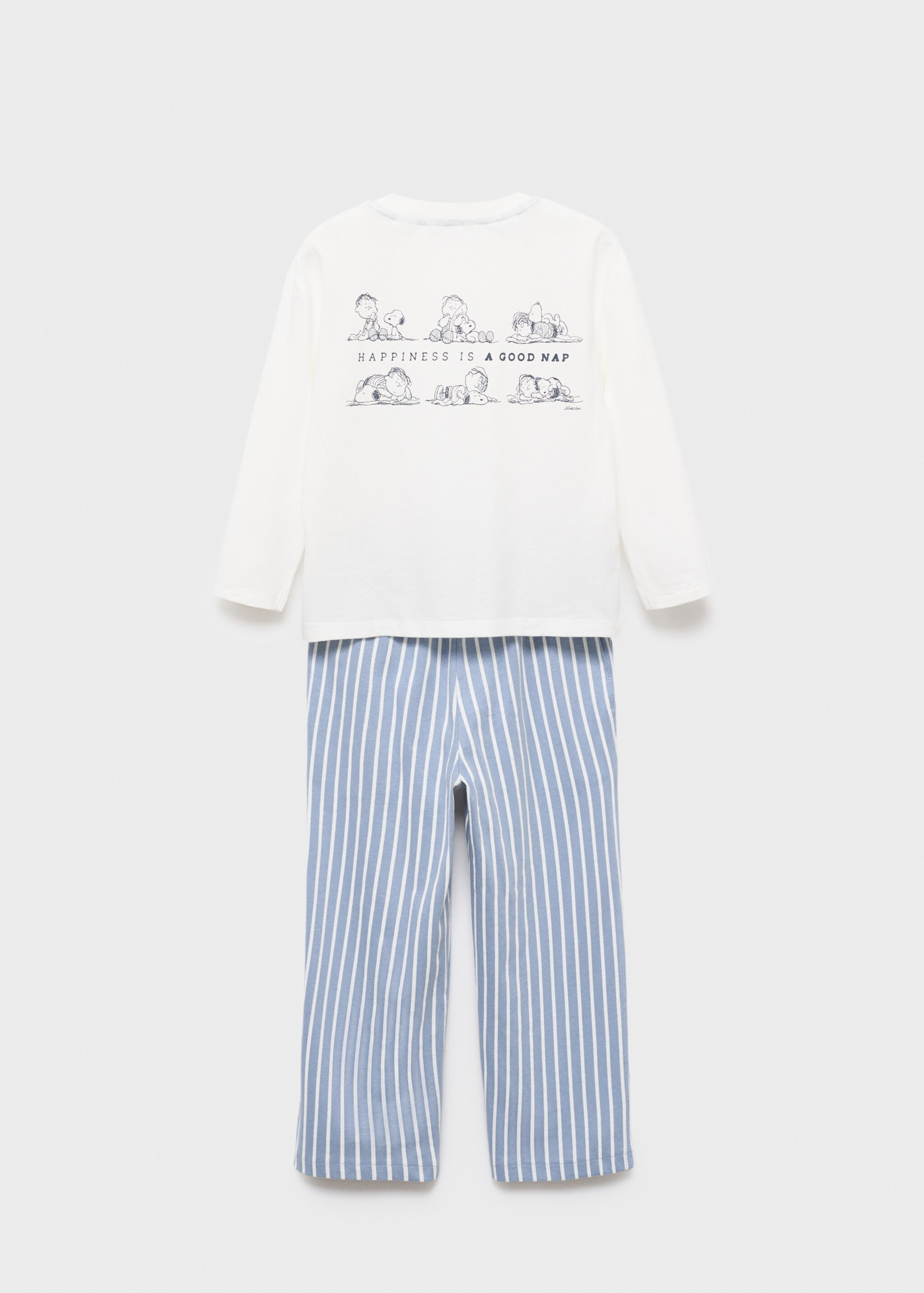 Långärmad pyjamas Snoopy - Artikelns baksida, Blå. Ref: 17084427-00.