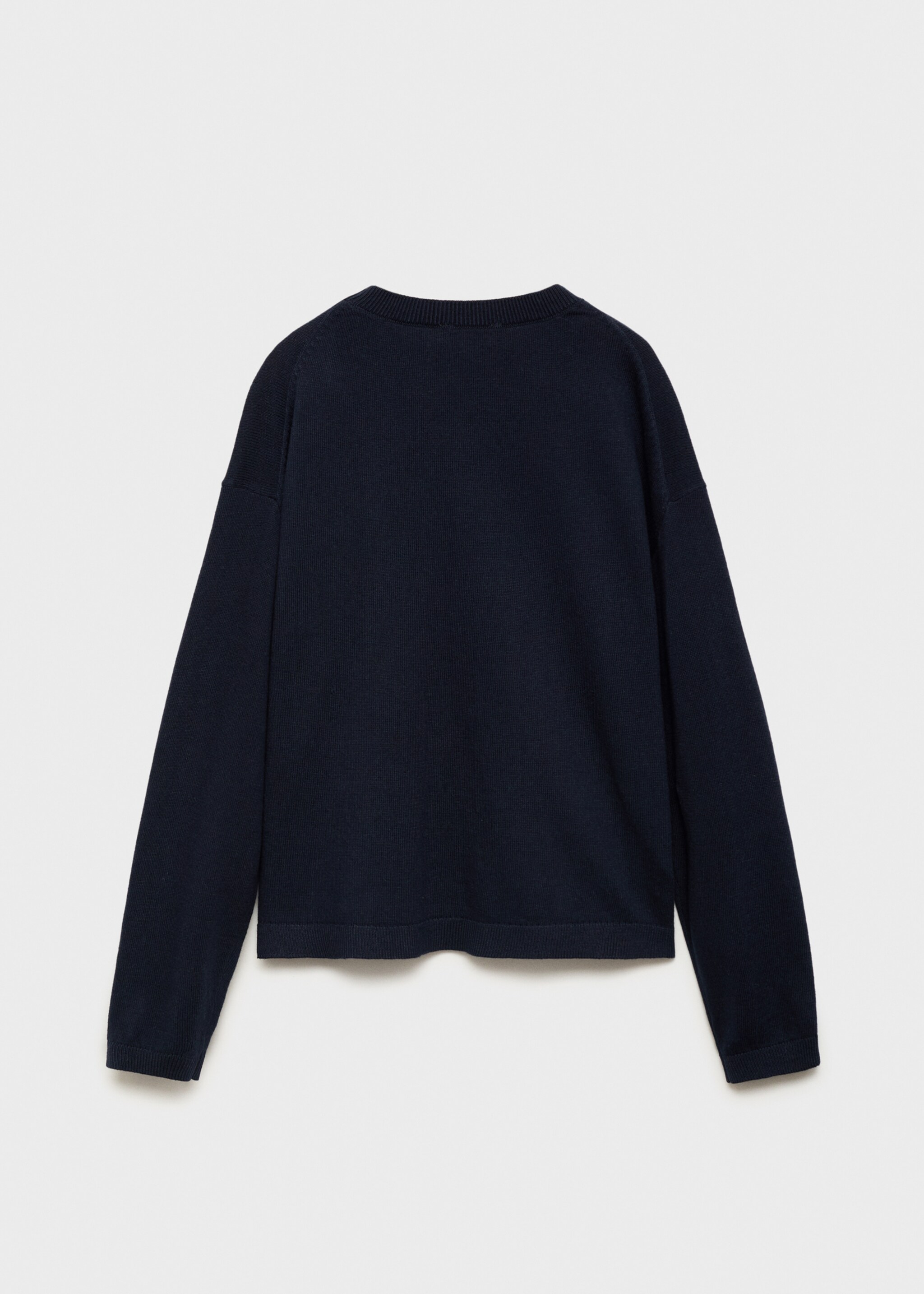Decorative seams cotton sweater - Reverse of the article