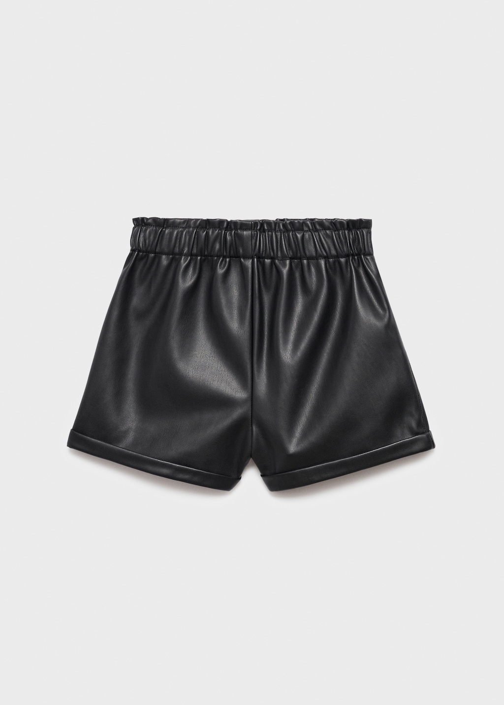 Faux-leather shorts