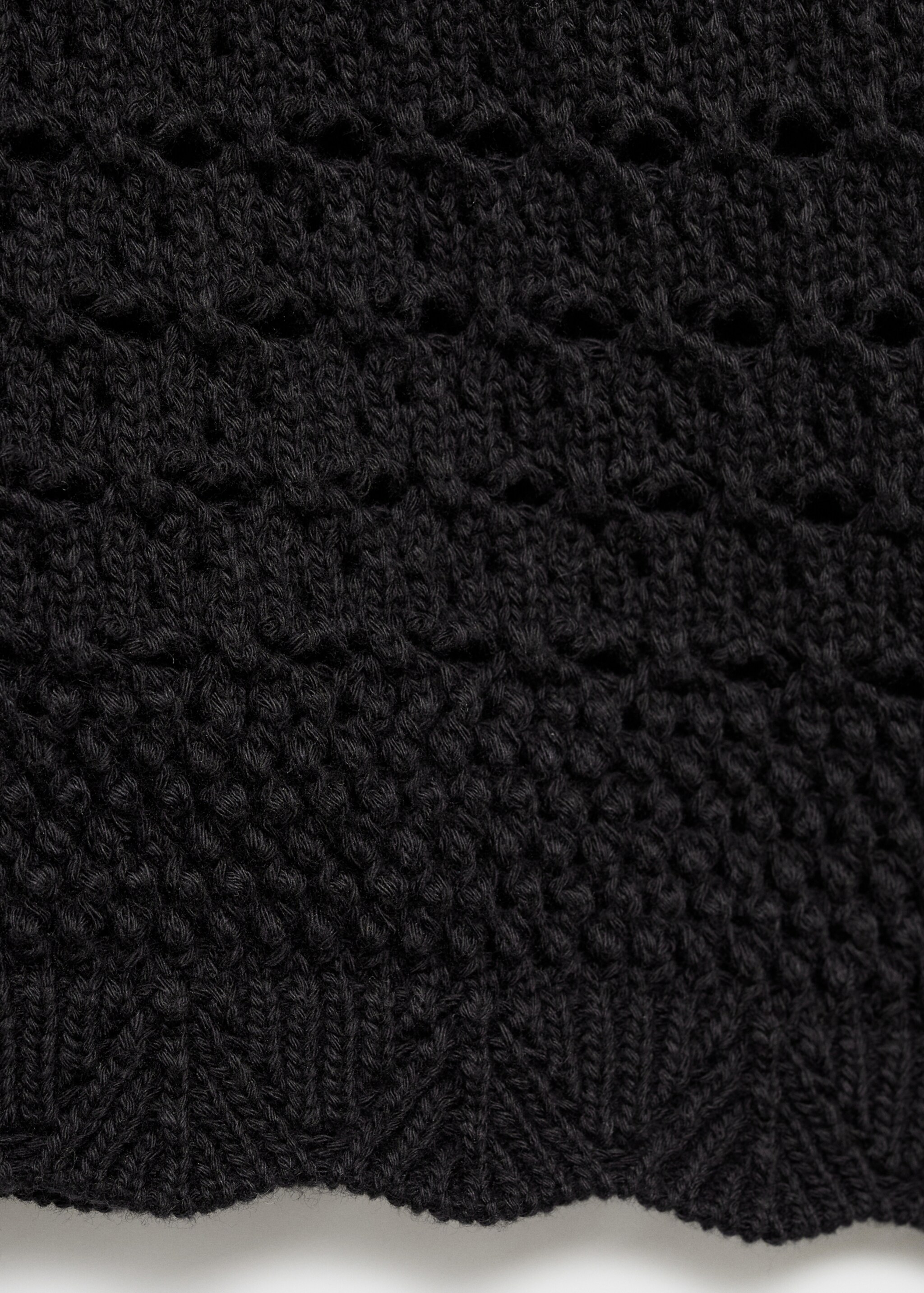 Cardigan crochet manches courtes - Détail de l'article 8, Noir. Ref: 17084443-00.