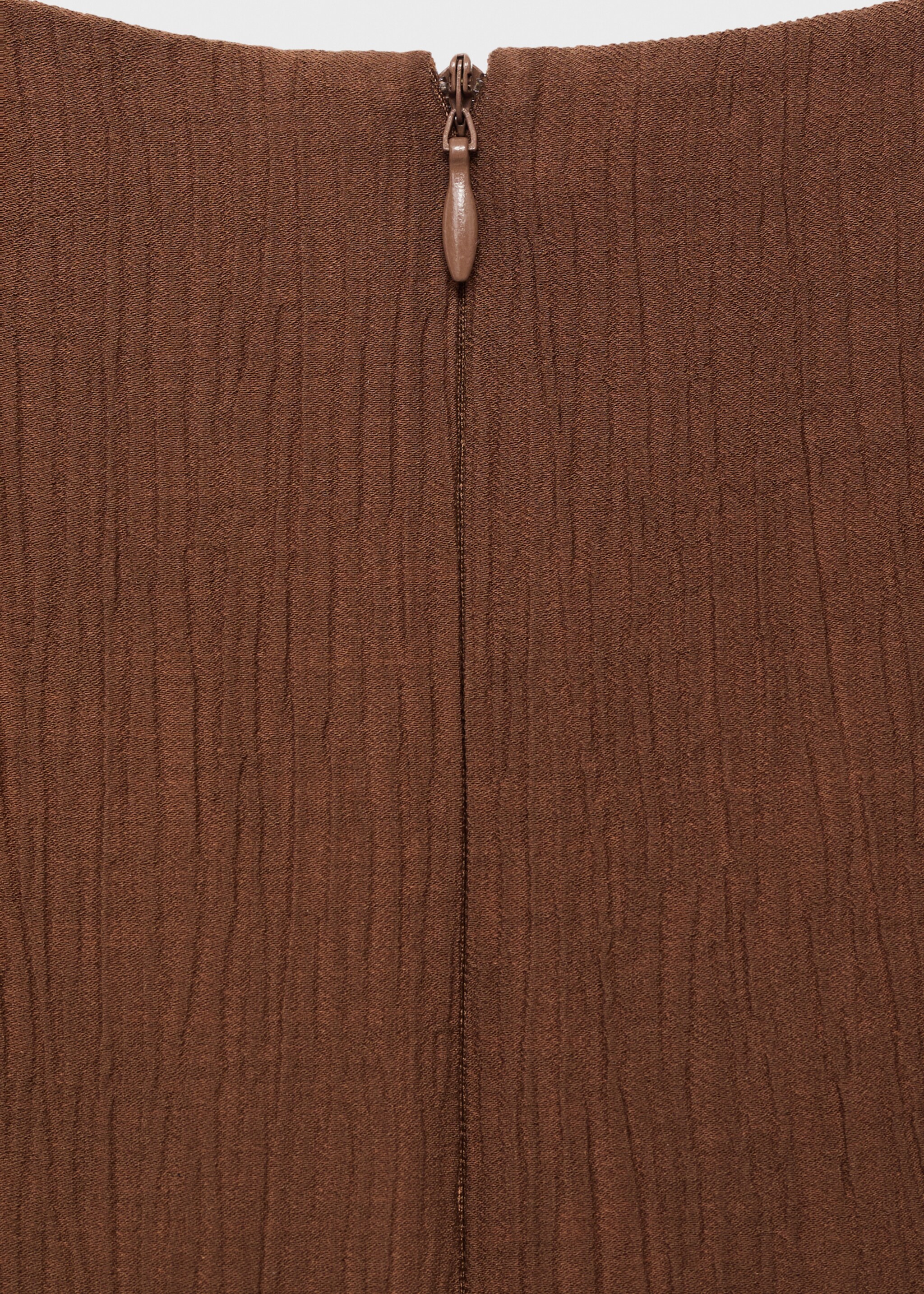 Pleated jumpsuit with belt - Details of the article 0, Brown. Ref: 17084448-00.