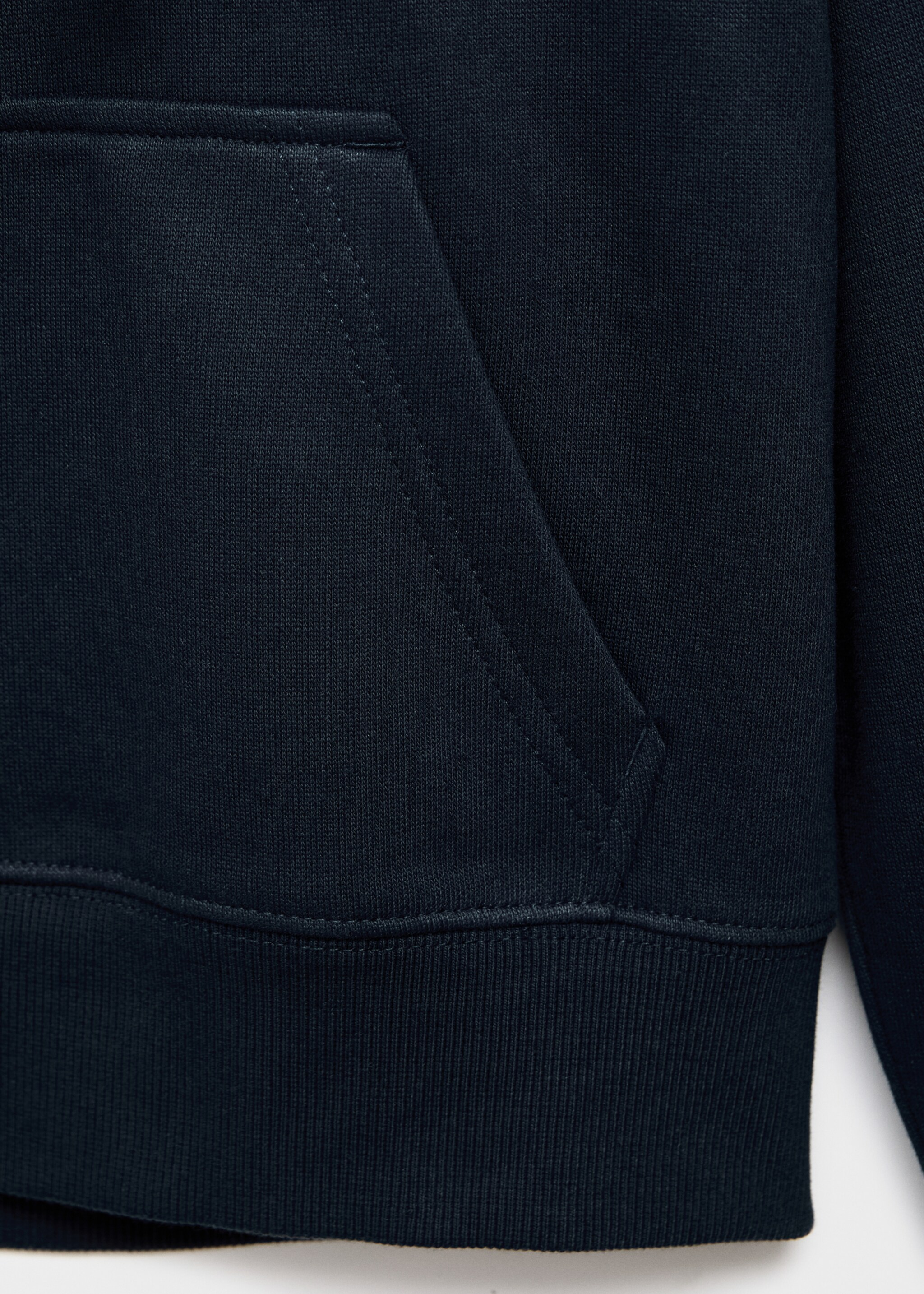 Zipped hoodie - Details of the article 0, Dark Navy. Ref: 17084773-00.