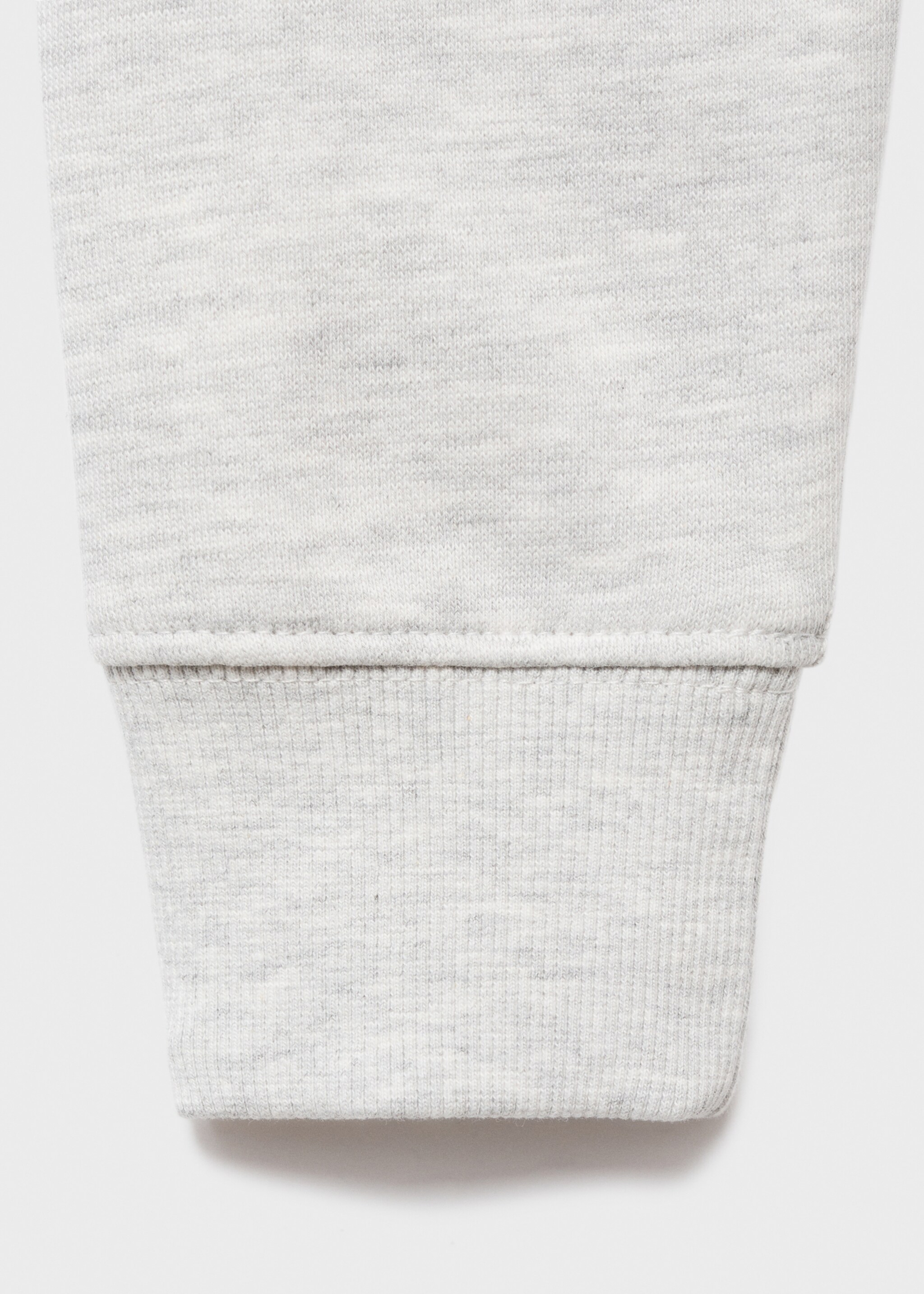 Zipped hoodie - Details of the article 0, Light Heather Grey. Ref: 17084773-00.