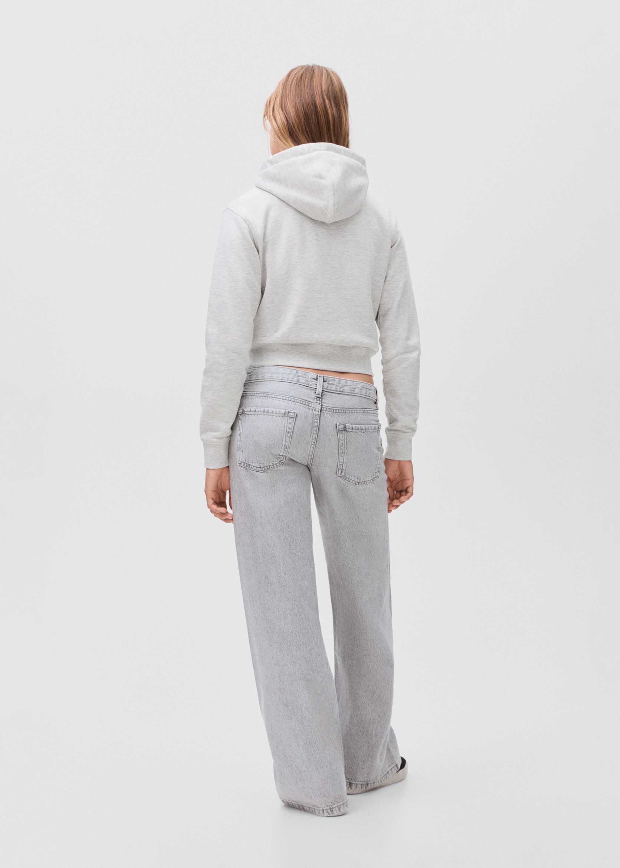 Zipped hoodie - Reverse of the article, Light Heather Grey. Ref: 17084773-00.