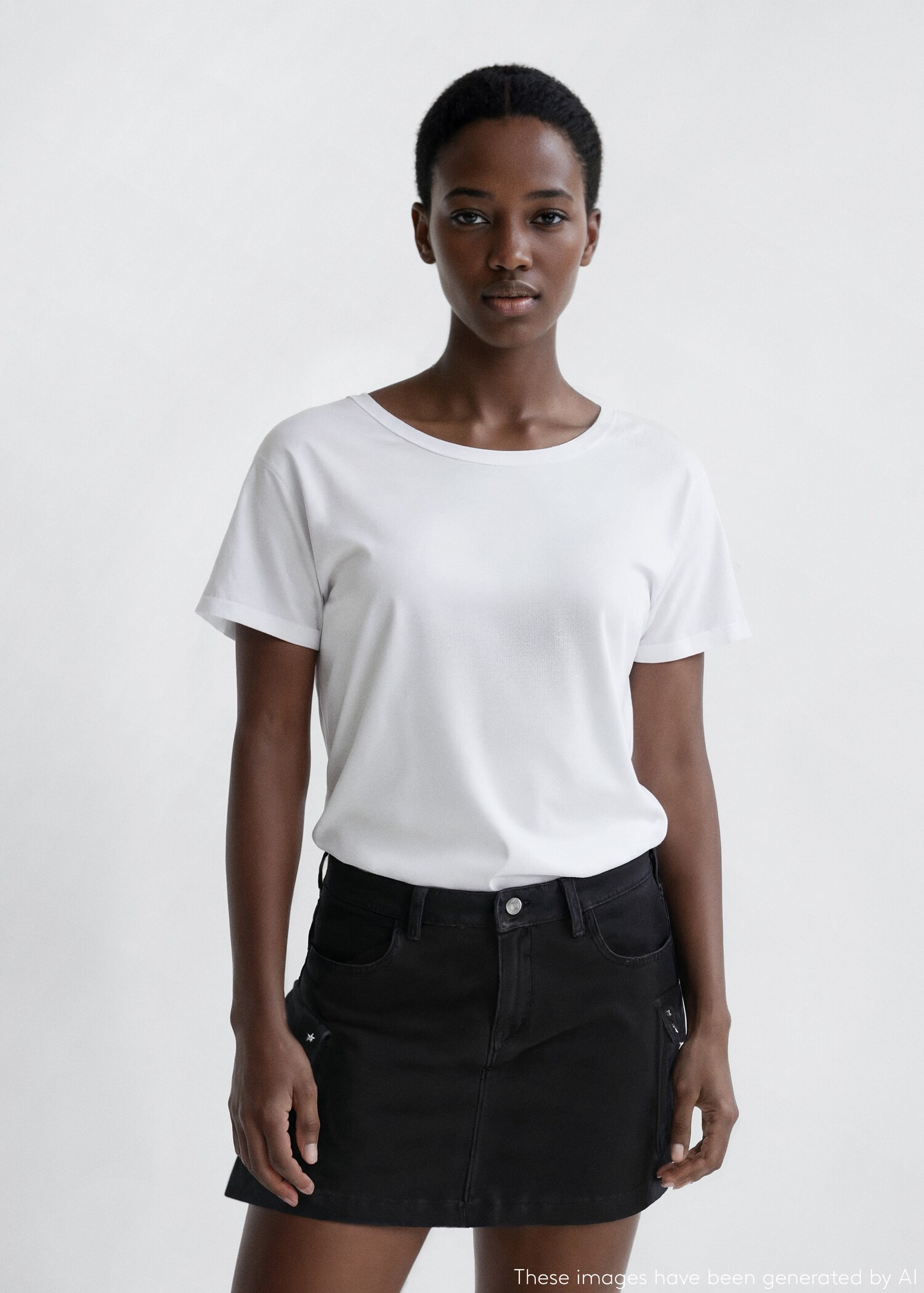 Cargo skirt with star studs - Medium plane