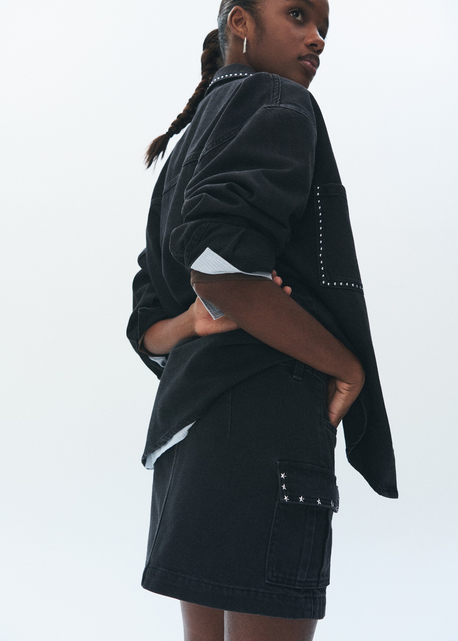Cargo skirt with star studs - Details of the article 6