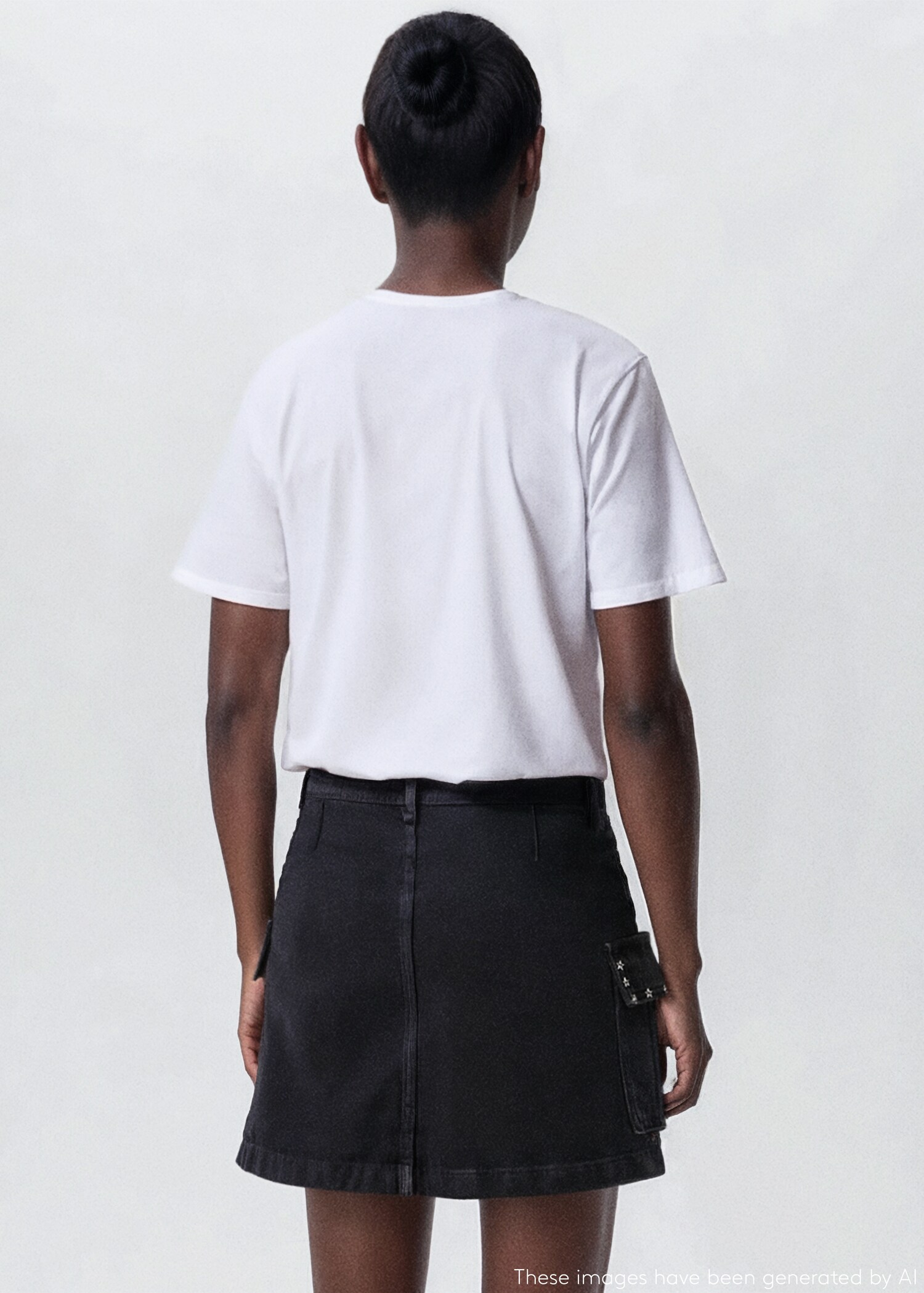 Cargo skirt with star studs - Reverse of the article