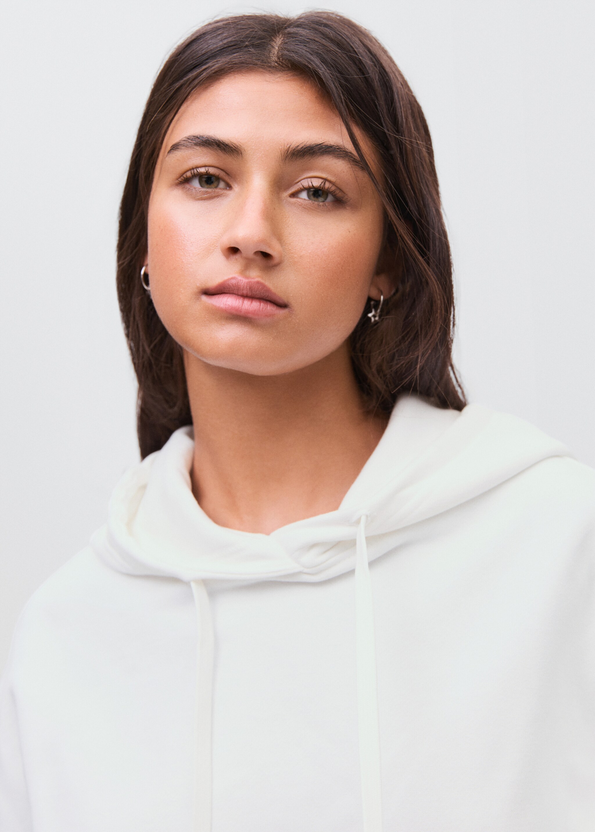 Sweatshirt with embroidered star - Details of the article 1, Off White. Ref: 17084781-00.
