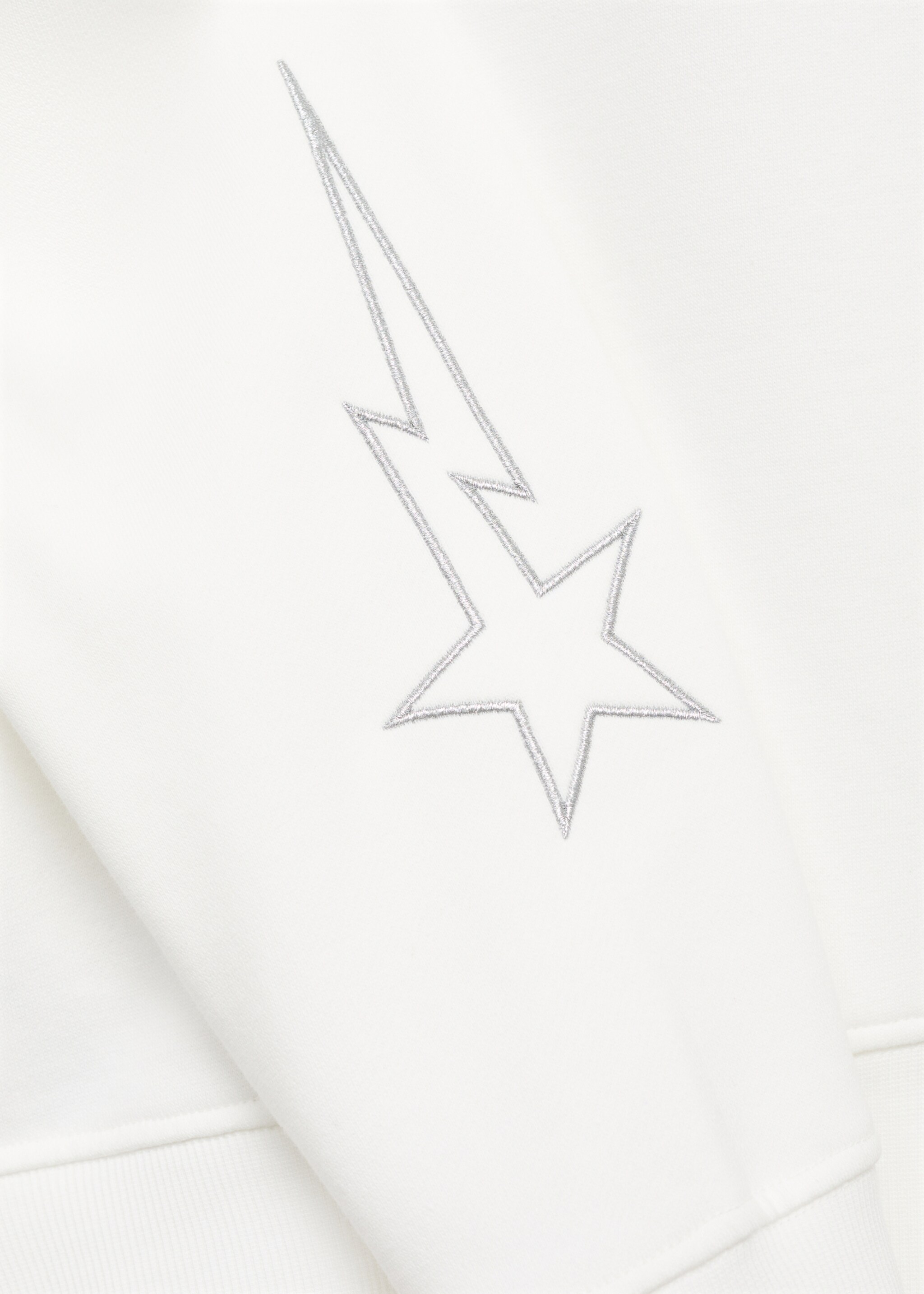 Sweatshirt with embroidered star - Details of the article 8, Off White. Ref: 17084781-00.