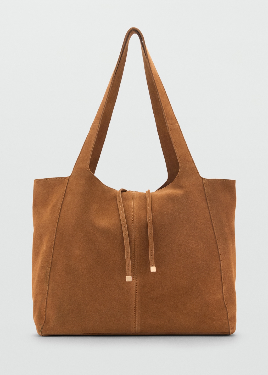 Suede shopper bag