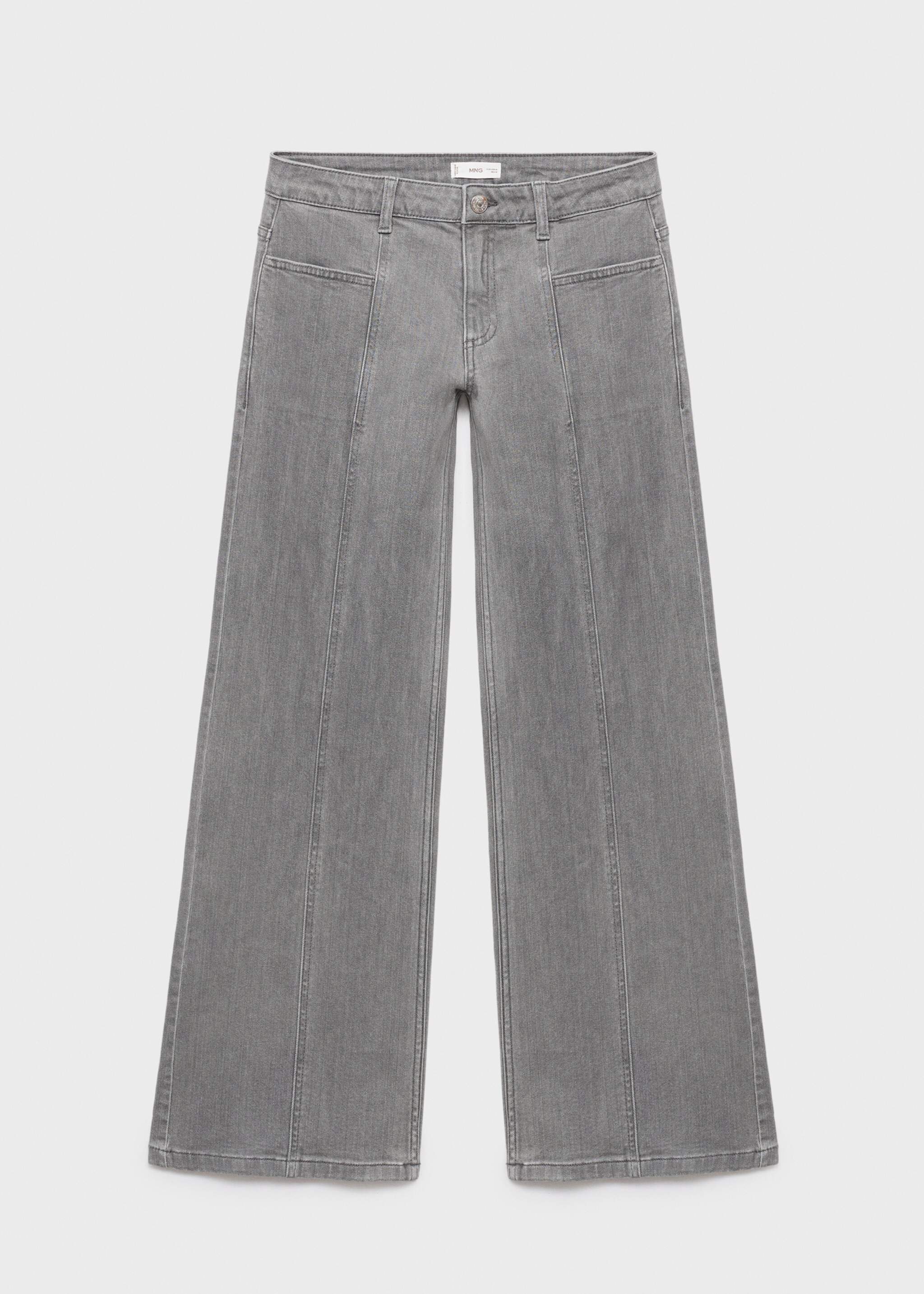 Jean brodé étoiles - Article sans modèle, Gris denim. Ref: 17084785-00.