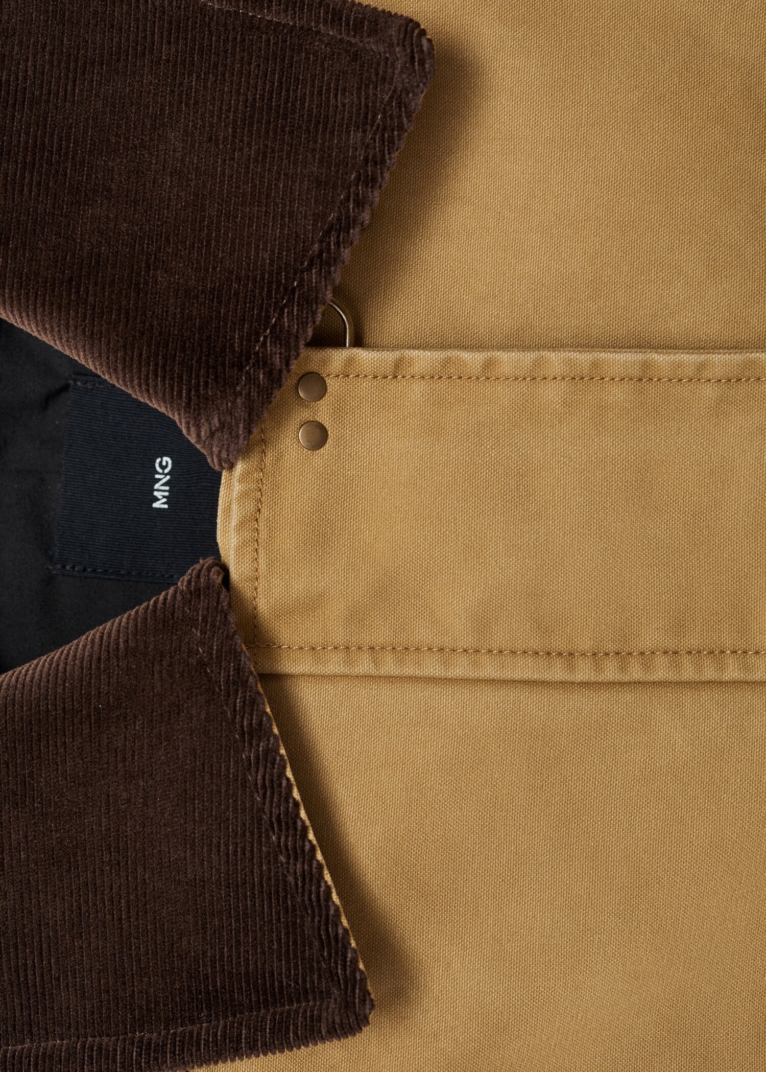 Parka algodón cuello contraste - Detalle del artículo 8