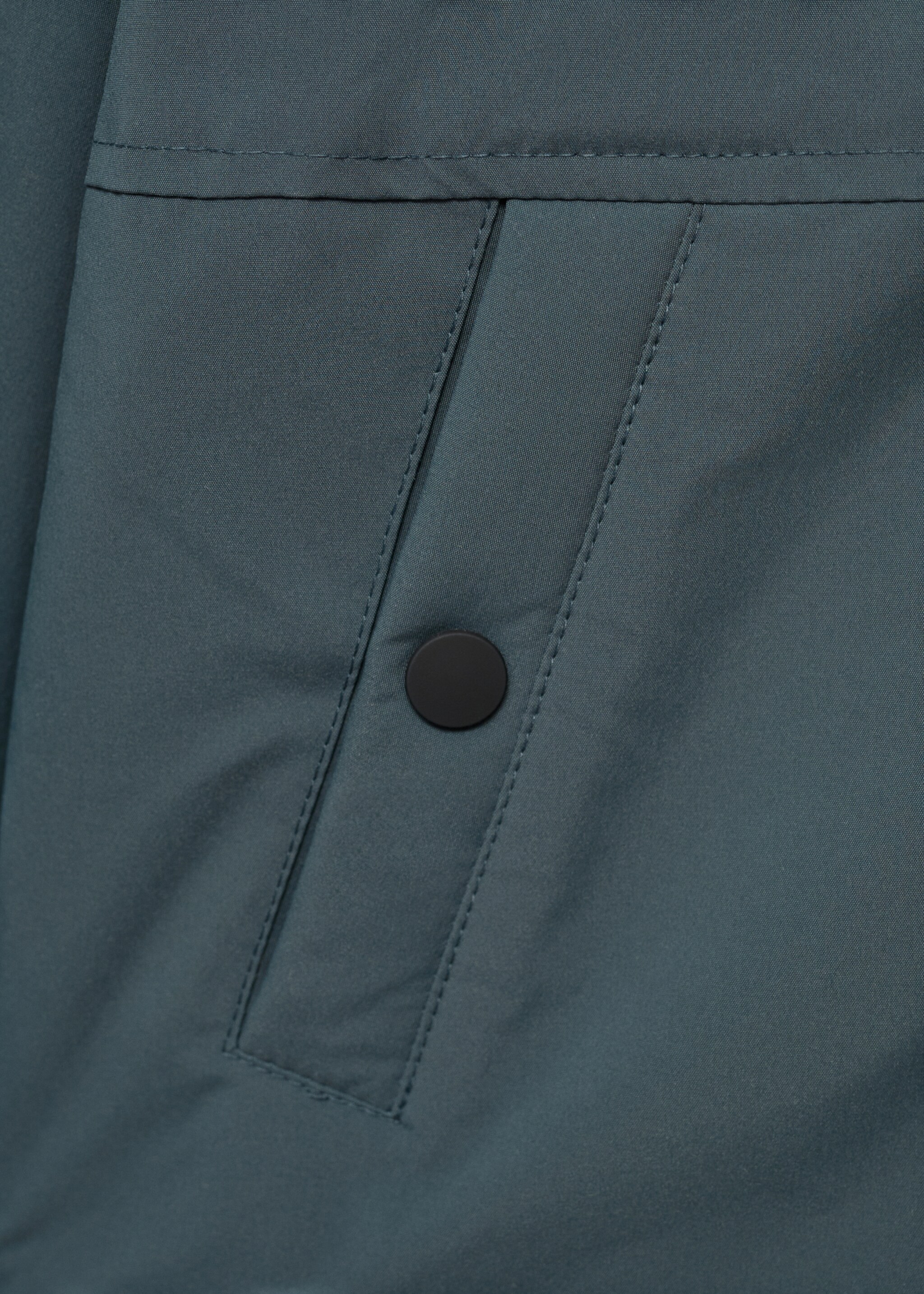 Pocket quilted jacket - Details of the article 8, Petrol Blue. Ref: 17085140-00.