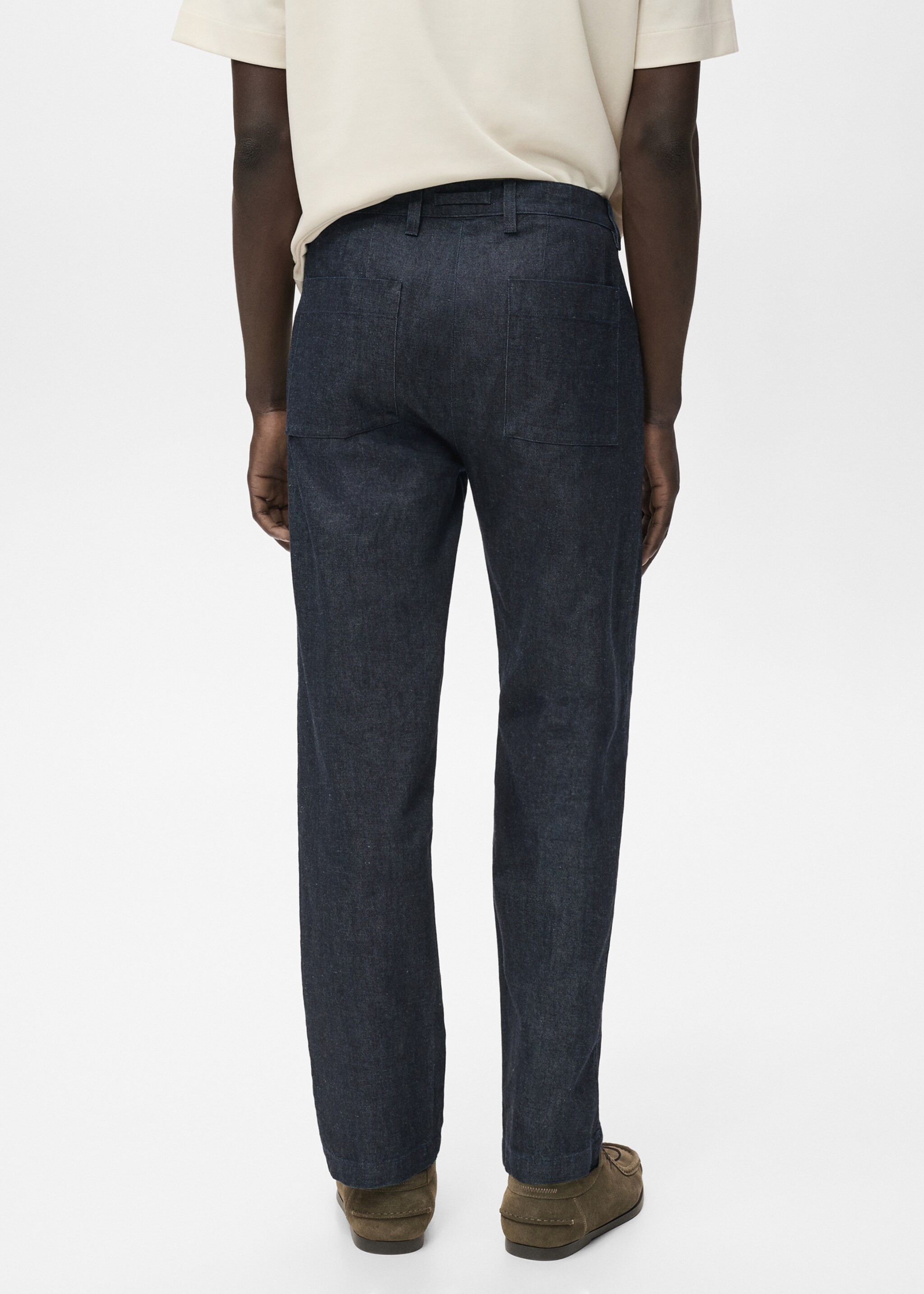 Jeans regular fit lavado oscuro - Reverso del artículo, Azul. Ref: 17085141-00.