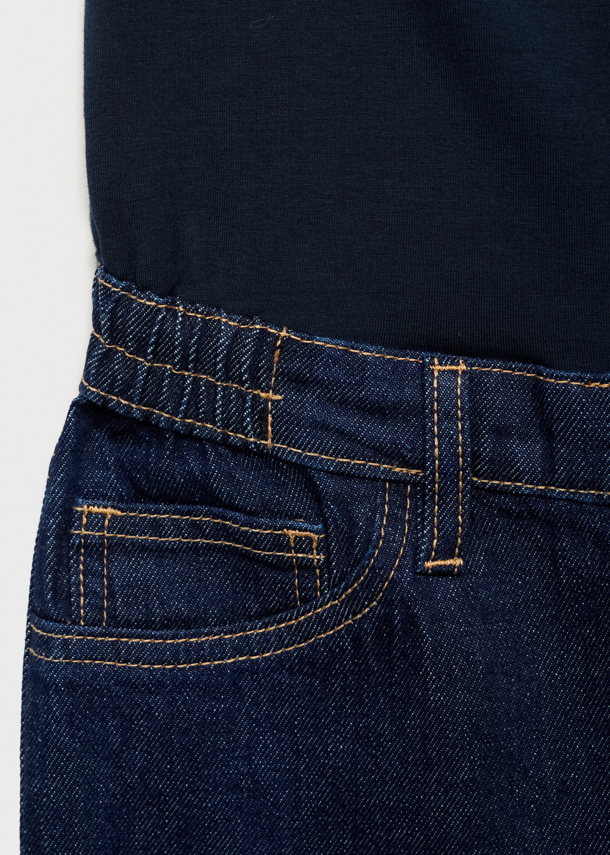 Maternity flared cropped jeans - Details of the article 8, Dark Blue. Ref: 17085145-00.