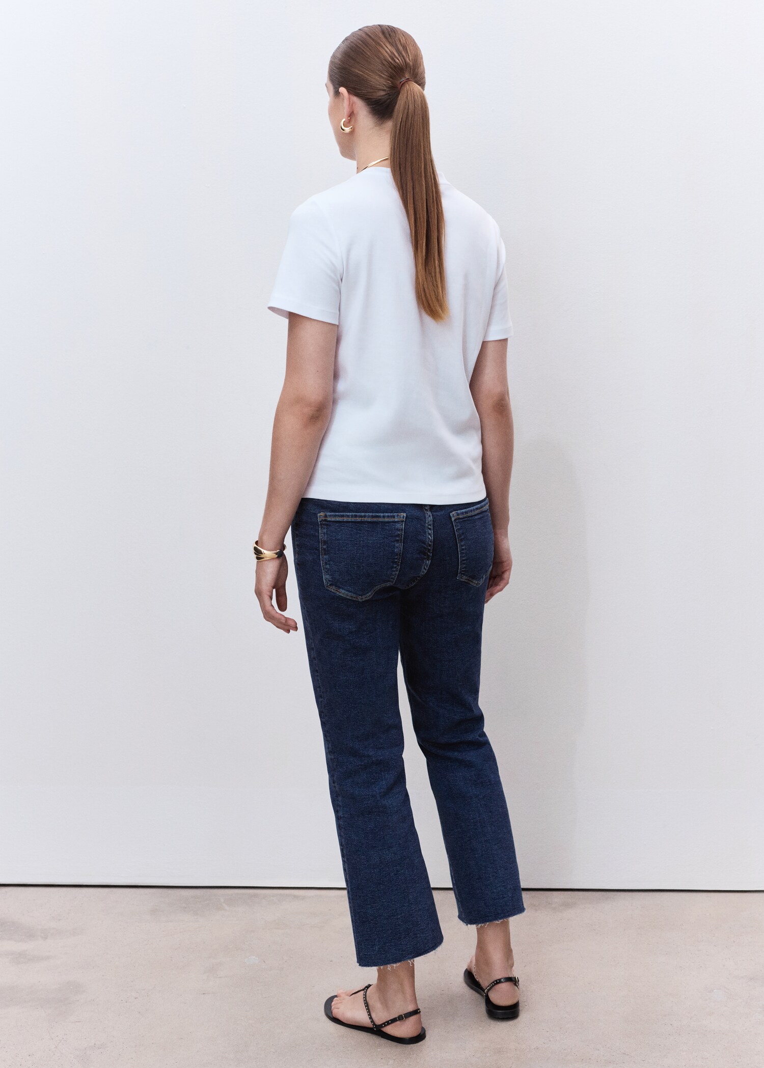 Maternity flared cropped jeans - Reverse of the article