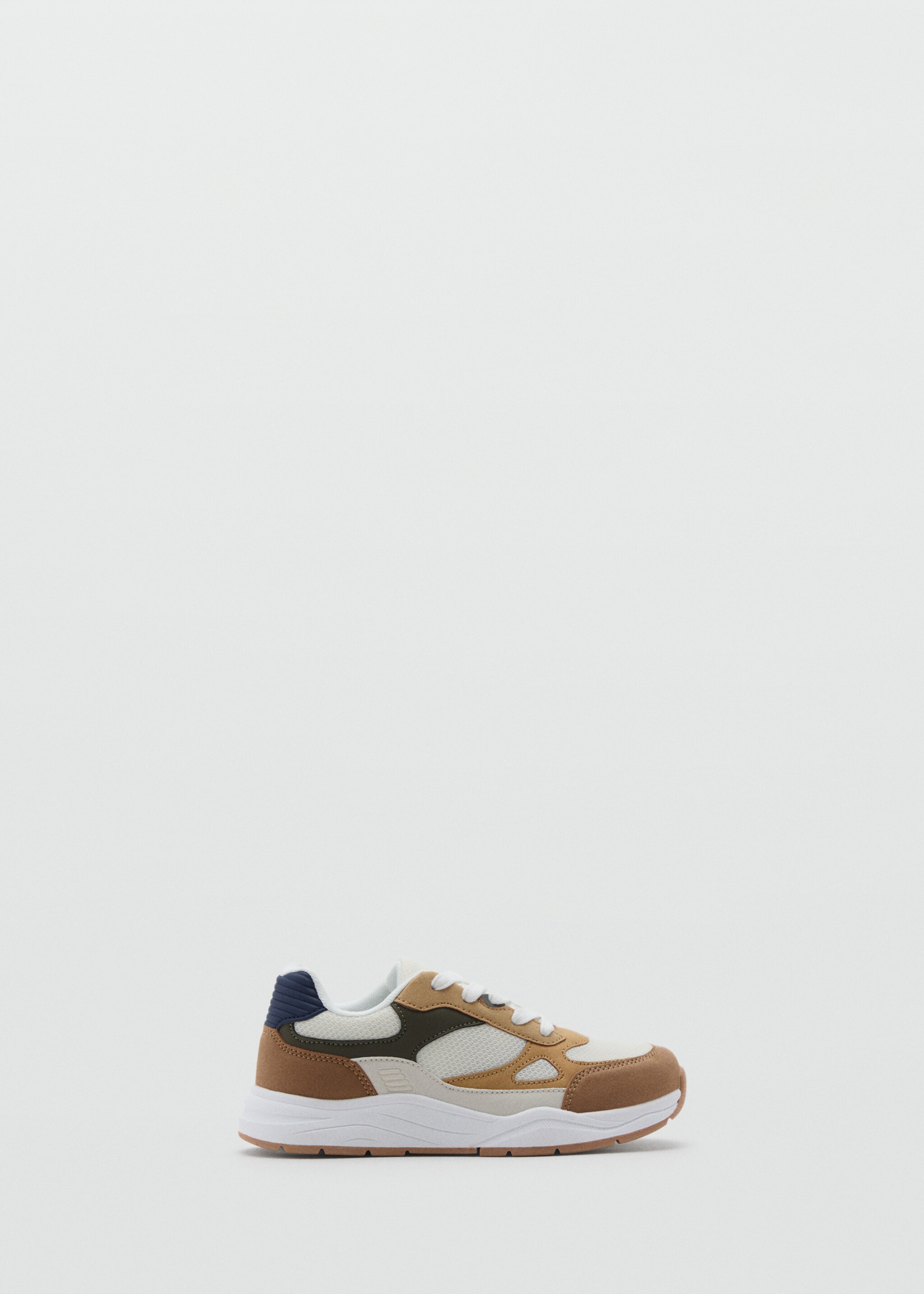 Lace-up mixed sneakers - Article without model, Beige. Ref: 17085146-00.